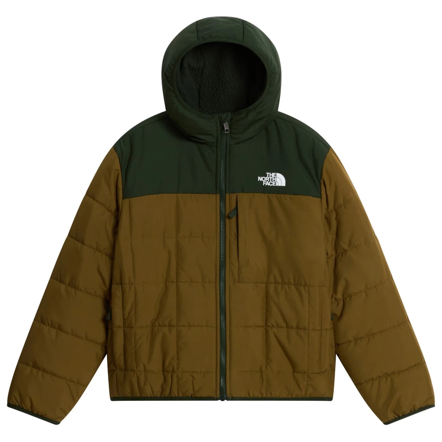 Синтетично яке The North Face Boy's Reversible Shasta FZ Hooded Jacket Synthetic jacket - Caraway Seed / Bottle Green