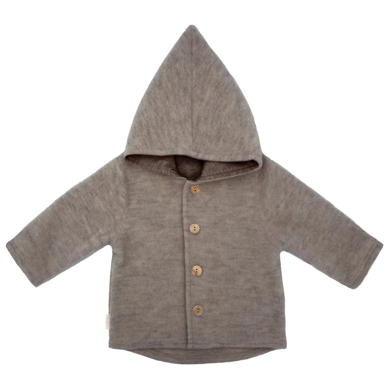 Вълнено яке maximo Baby's Jersey Fleece Jacke m. Kapuze Casual jacket - Brown Melange