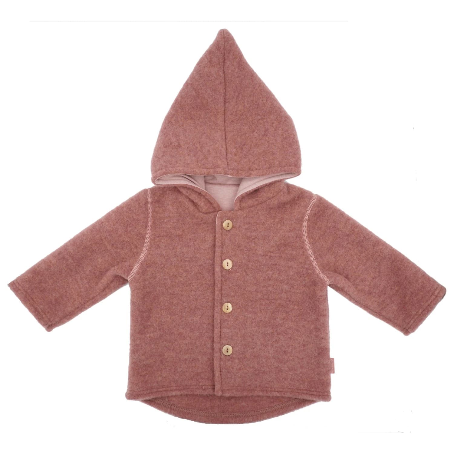 Вълнено яке maximo Baby's Jersey Fleece Jacke m. Kapuze Casual jacket - Heather Rose Melange