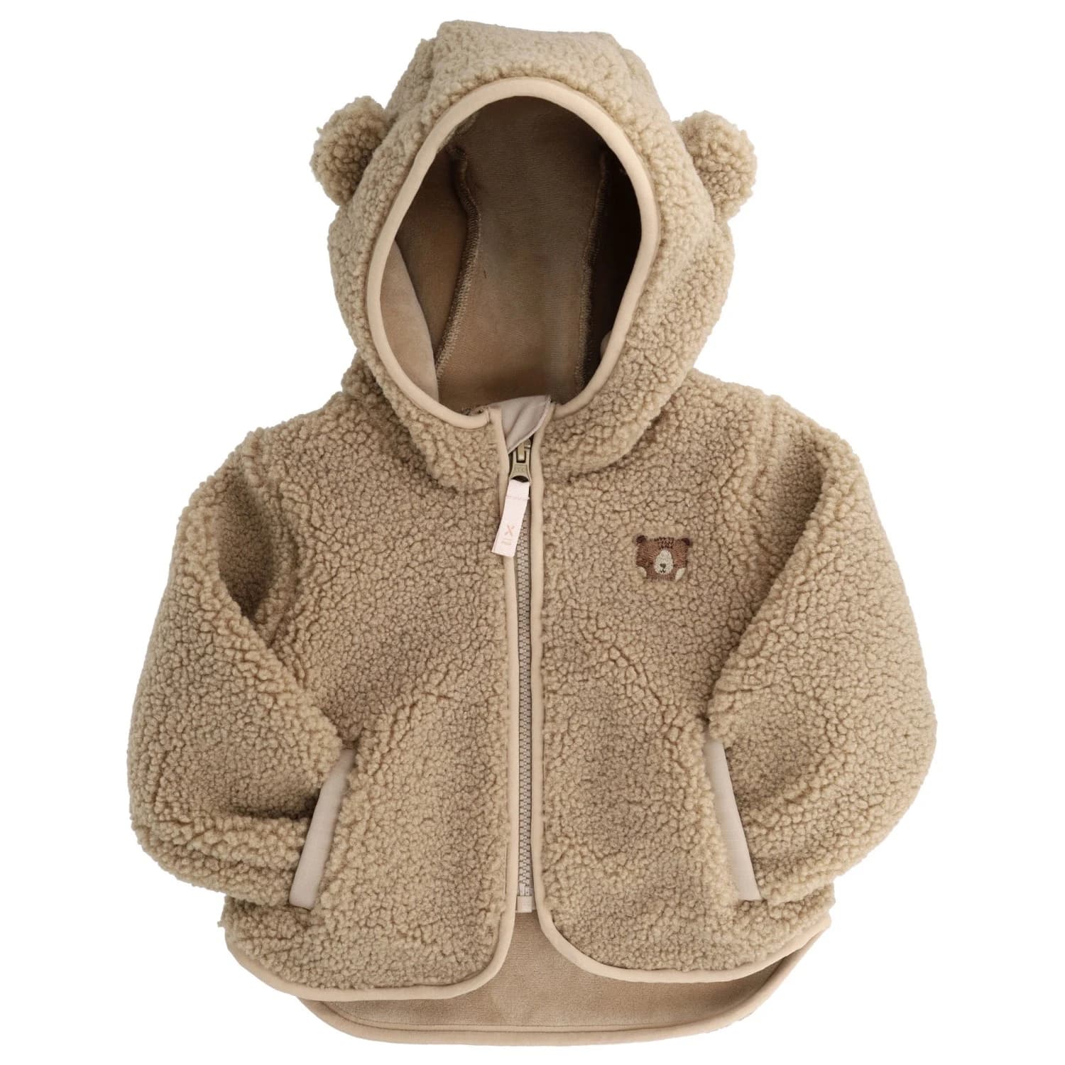 Поларено яке maximo Baby's Sherpa Kapuzen Jacke m. Öhrchen Bär Fleece jacket - Flanell