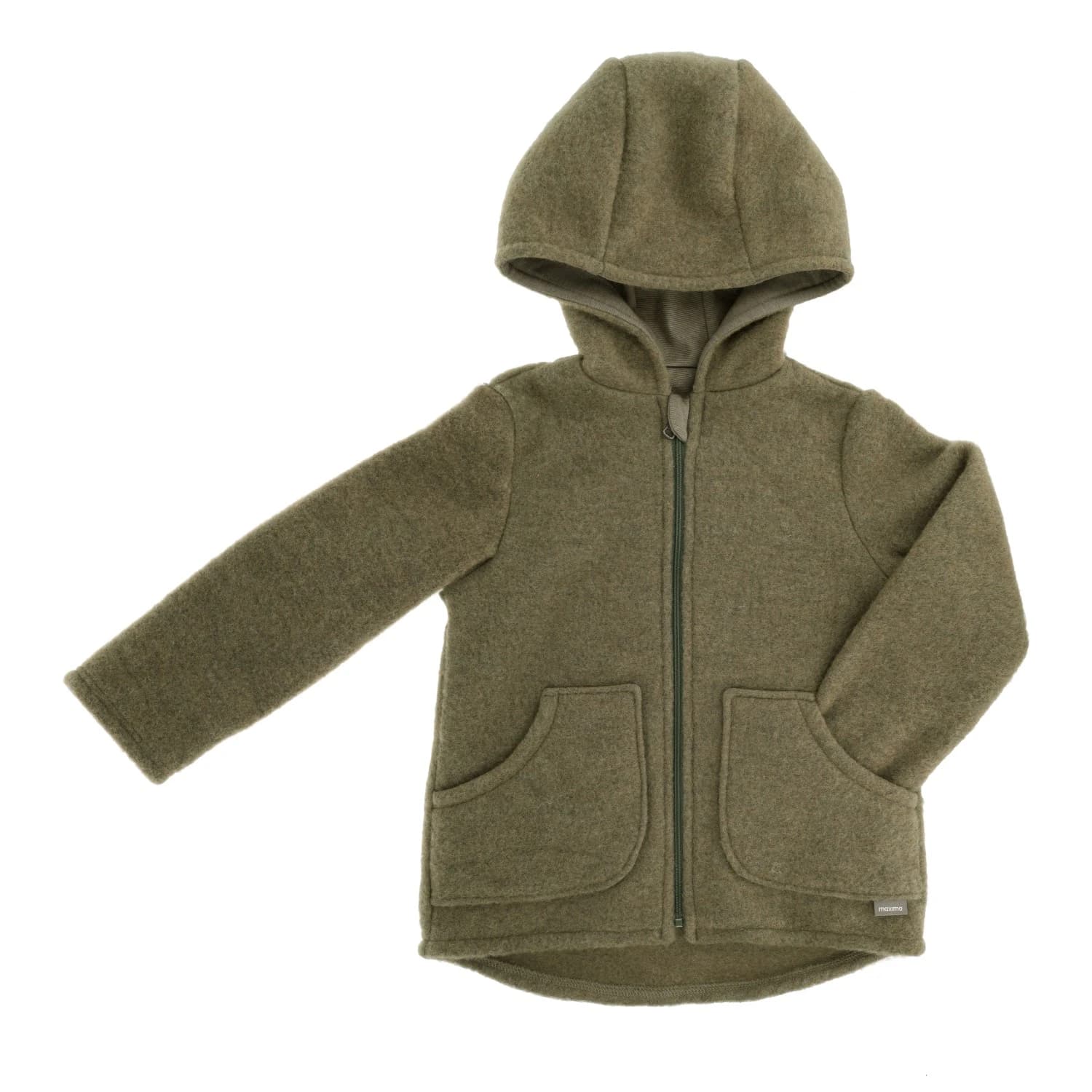 Детско вълнено яке maximo Kid's Jersey Fleece Jacke m. Kapuze Casual jacket - Khaki Melange