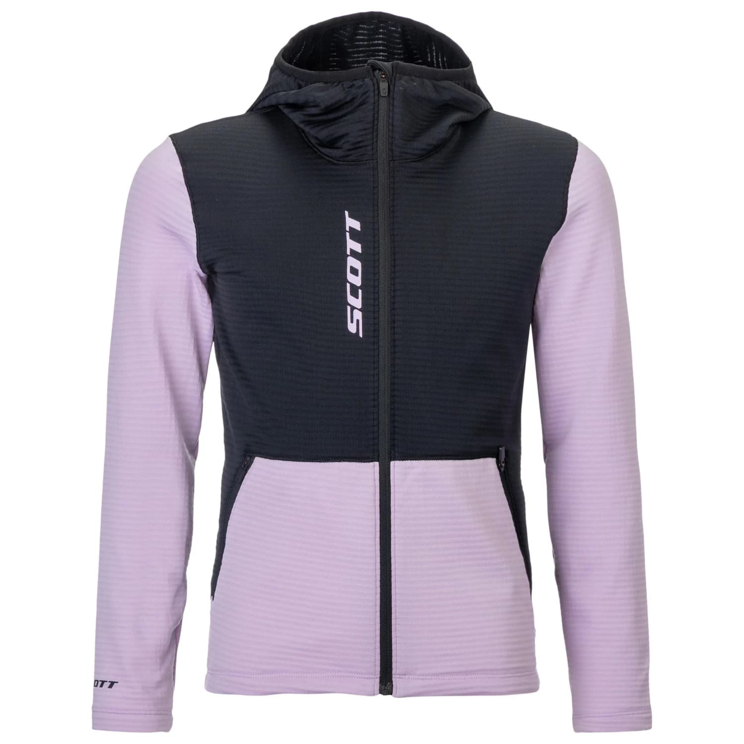 Детско поларено яке Scott Kid's Hoody Defined Light Fleece jacket - Sherbet Purple / Black
