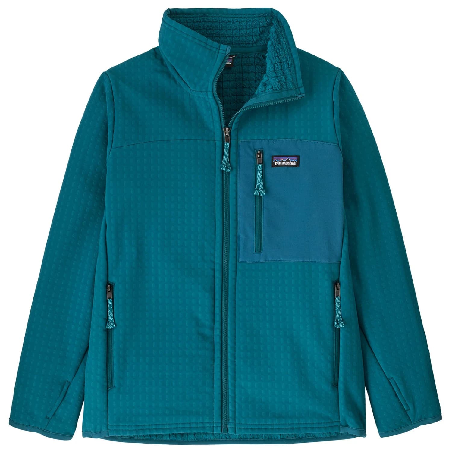 Детско поларено яке Patagonia Kid's R2 Techface Jacket Fleece jacket - Glacial Blue