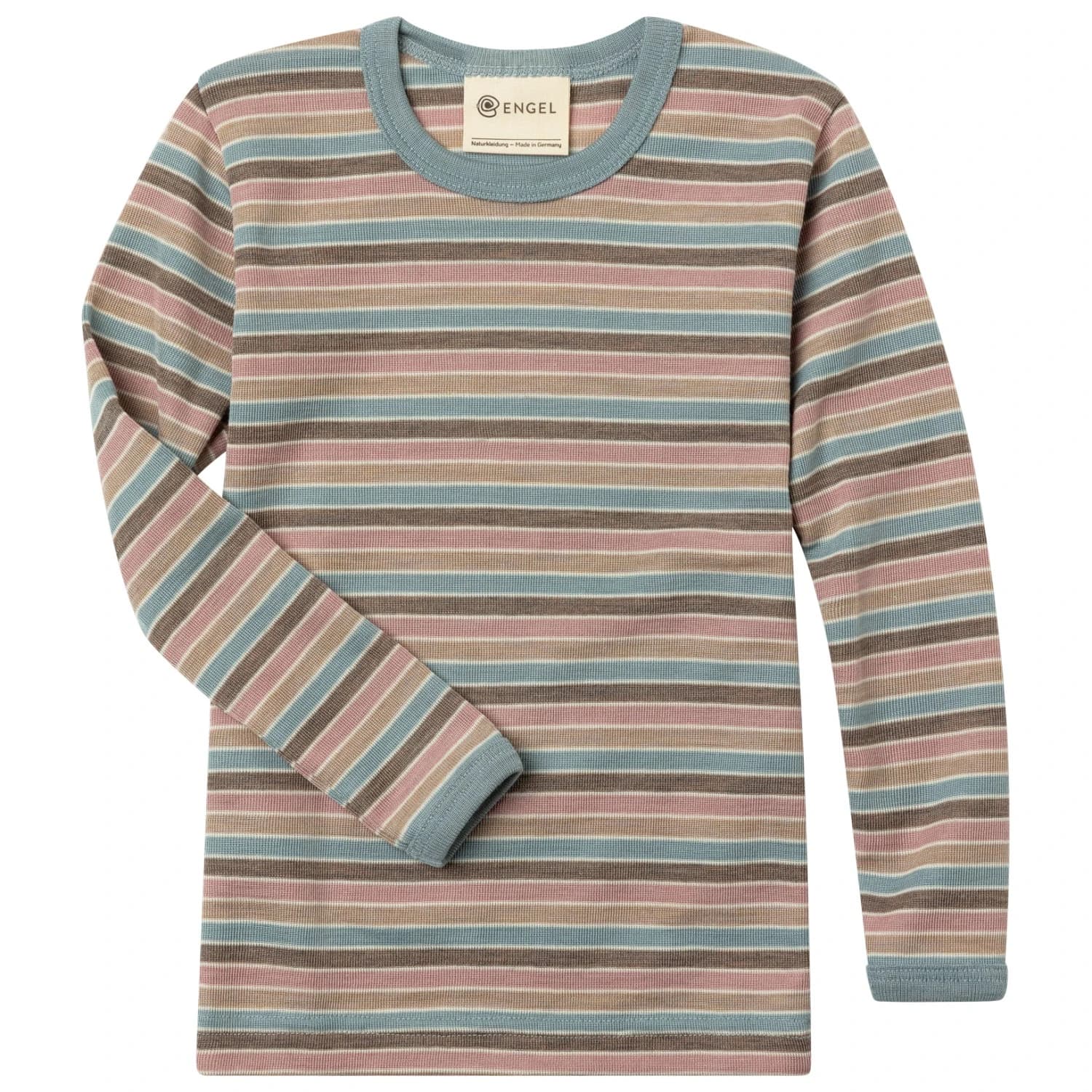 Детско мериносово термобельо Engel Kids' Undershirt L/S Merino base layer - Pastellcolour