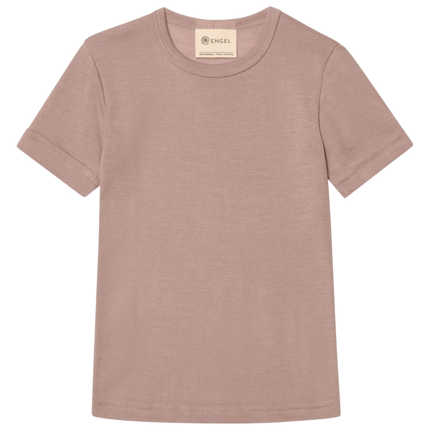 Детско копринено термобельо Engel Kids' Undershirt S/S Merino base layer - Dustyrose