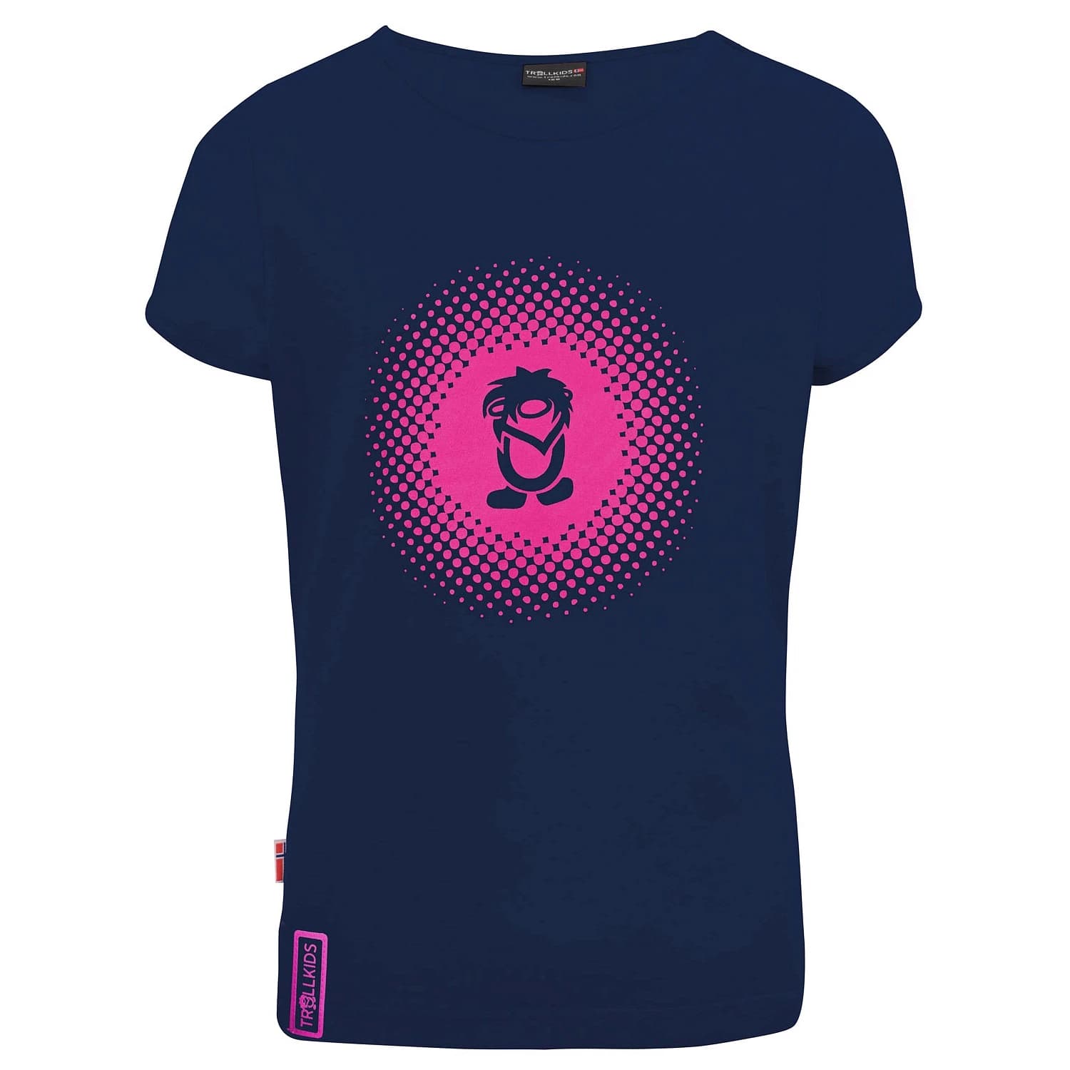 Детска тениска Trollkids Girls Logo T T-shirt - Navy / Magenta
