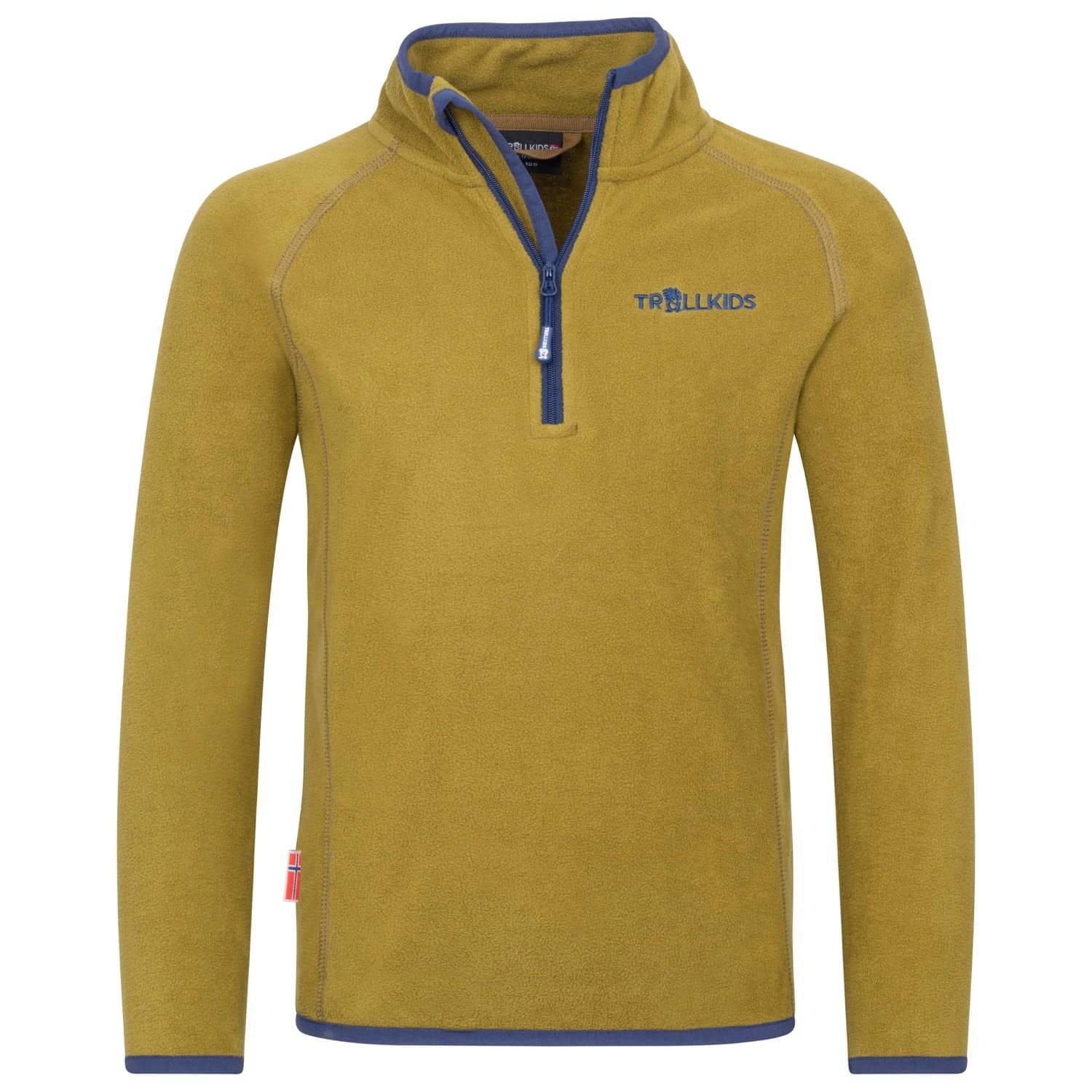 Детски поларен пуловер Trollkids Kid's Nordland Half Zip Fleece jumper - Spruce Green / Navy