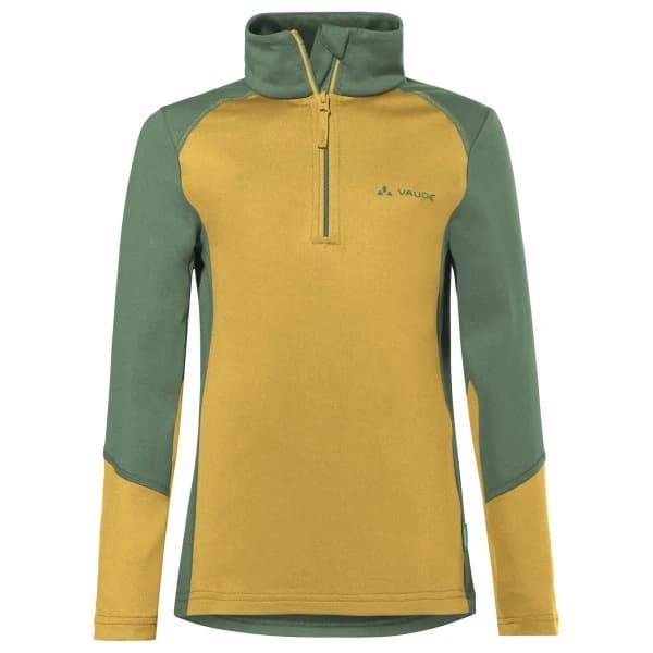Детски поларен пуловер Vaude Kid's Livigno Halfzip Fleece jumper - Savanna