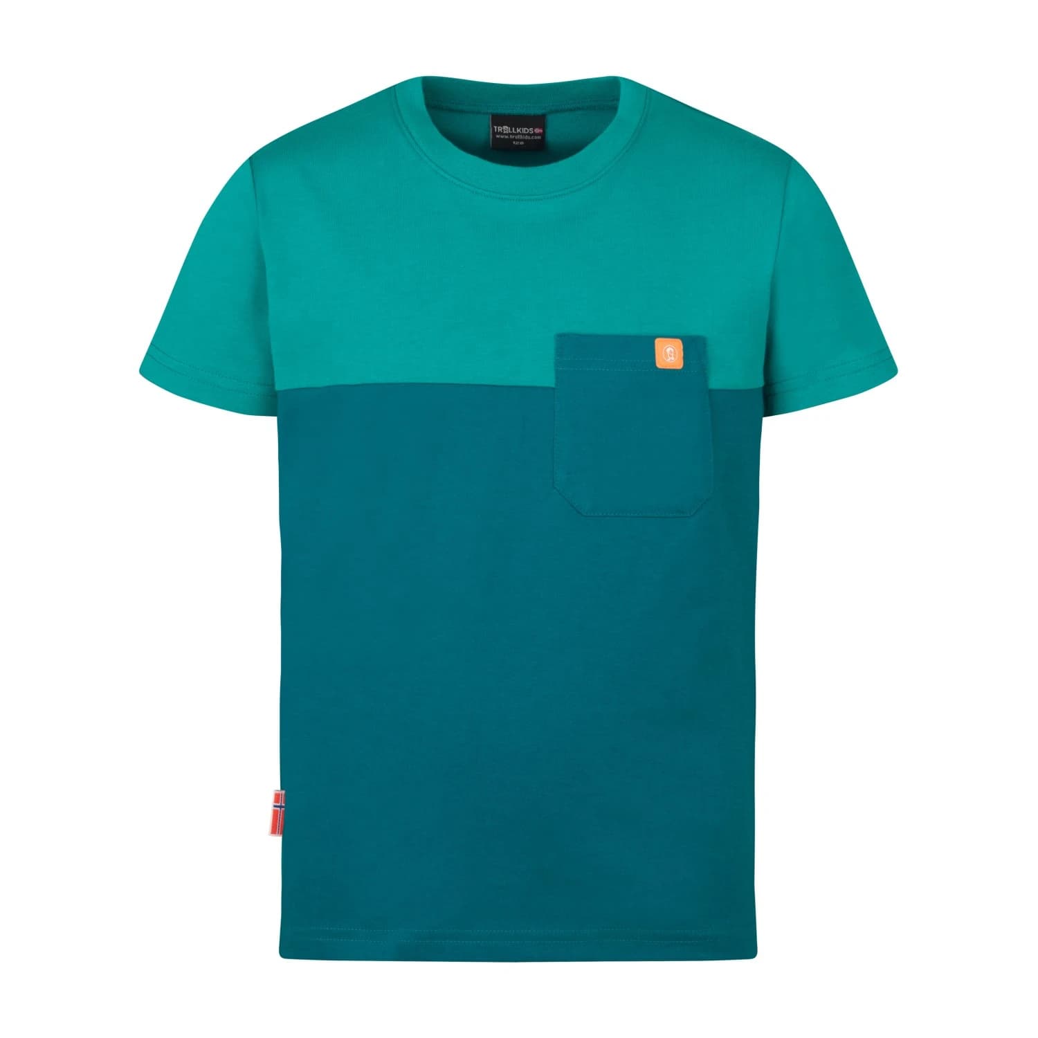 Детска тениска Trollkids Kid's Bergen T T-shirt - Deep Lagoon / Sea Green