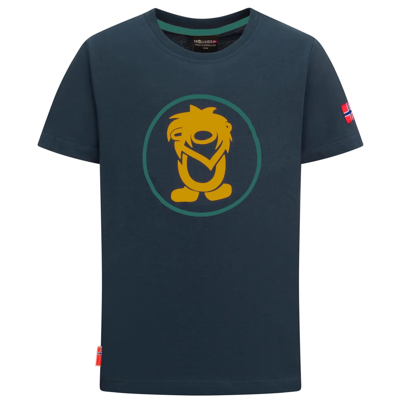 Детска тениска Trollkids Kid's Troll T T-shirt - Navy / Mustard