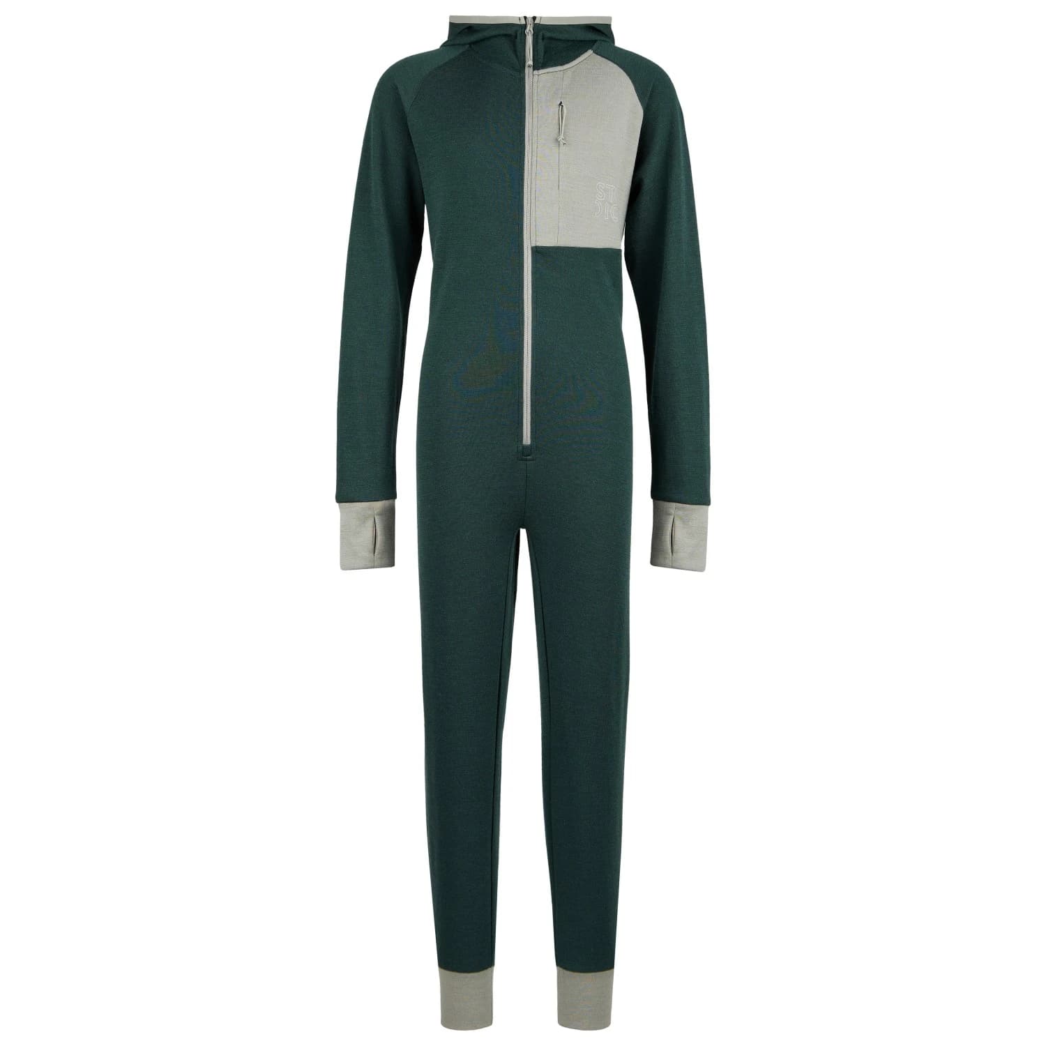 Детски цял костюм Stoic Kid's Merino260 StadjanSt. One Suit Overall - Dark Pine Green / Sage Grey