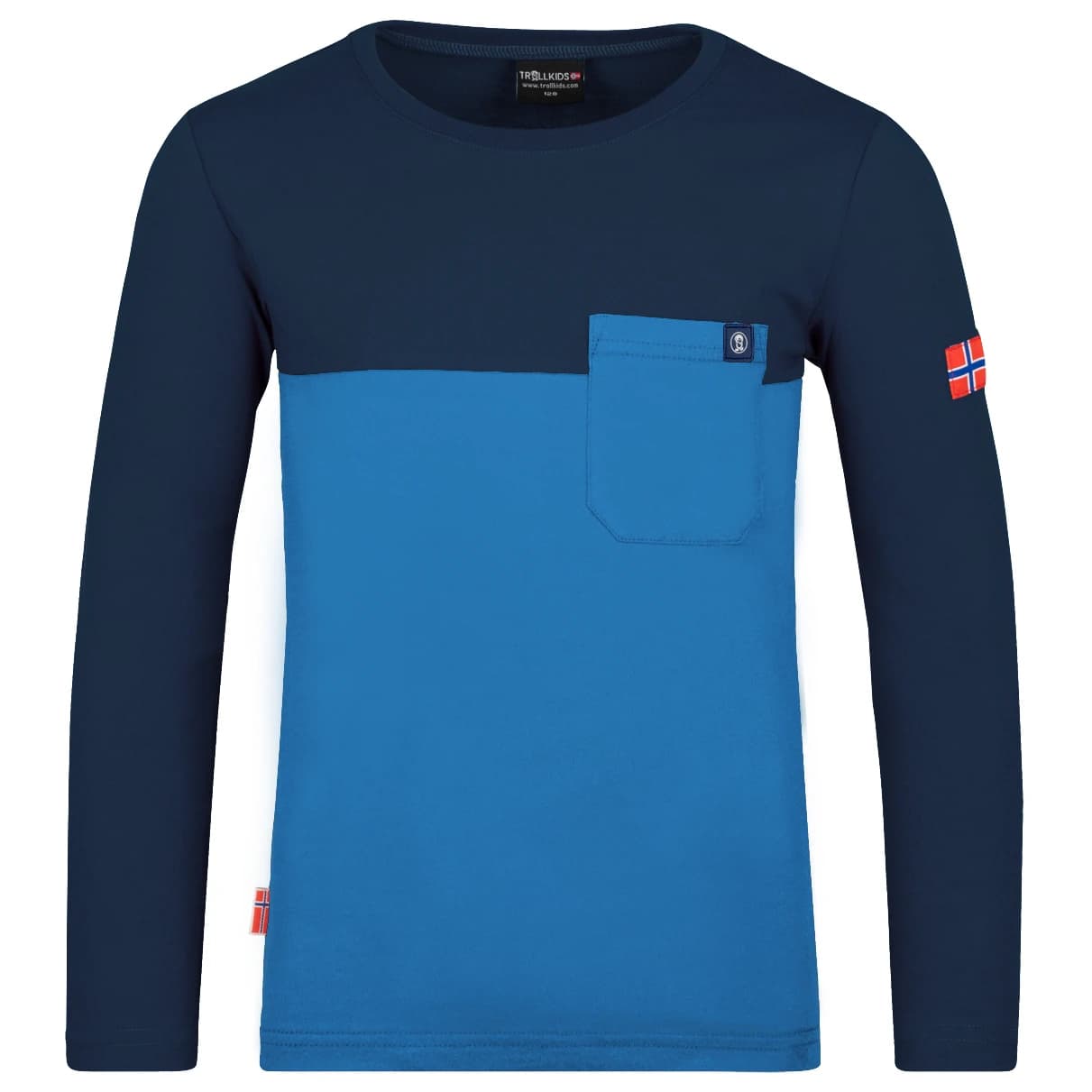 Детска блуза с дълъг ръкав Trollkids Kid's Bergen Longsleeve Longsleeve - Navy / Medium Blue