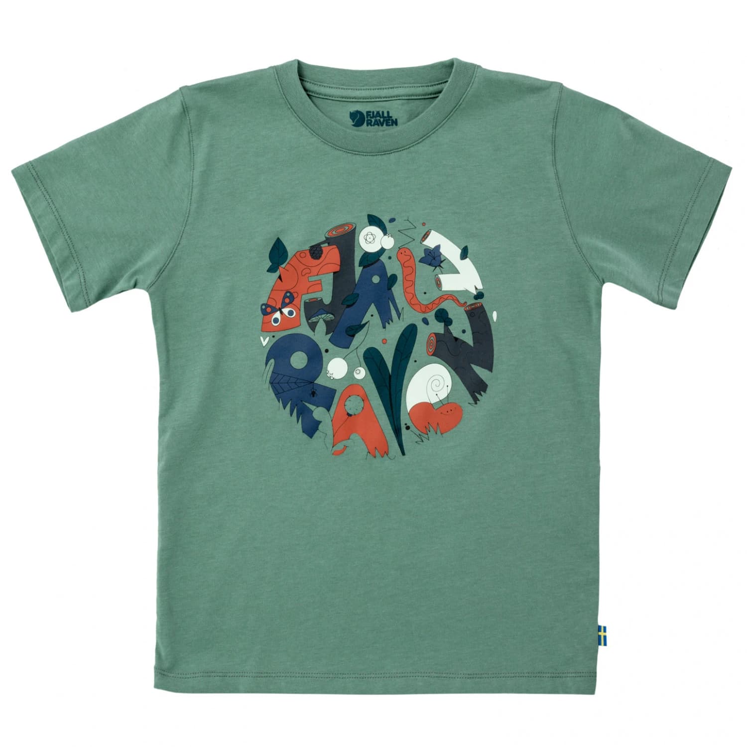 Детска тениска Fjällräven Kid's Forest Findings T-Shirt - Patina Green