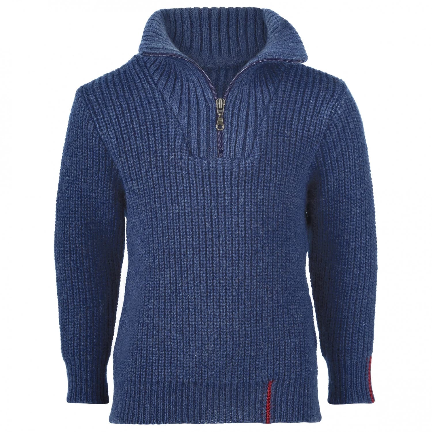 Детски вълнен пуловер Engel Kid's Troyer Merino jumper - Ozean