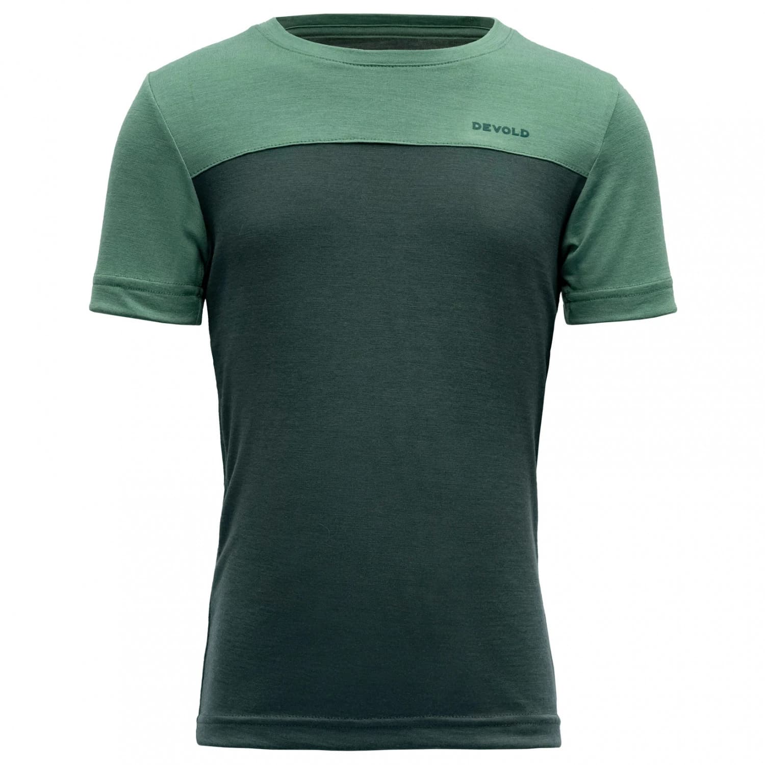 Детска мериносова блуза Devold Kid's Norang Tee Merino shirt - Woods / Grass