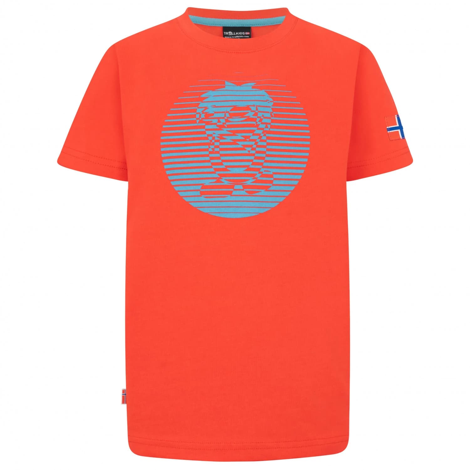 Детска тениска Trollkids Kid's Troll T Pro T-shirt - Spicy Red / Dolphin Blue