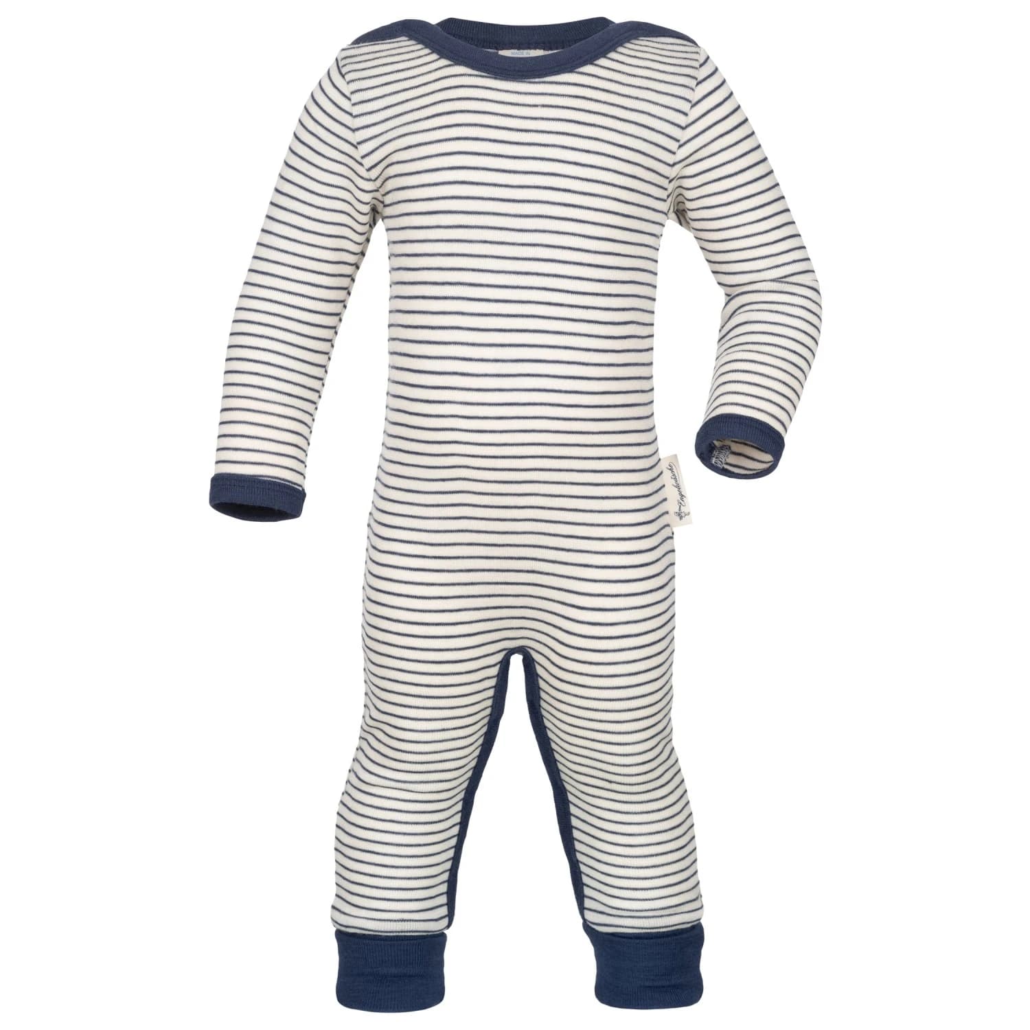 Детски цял костюм Engel Kids' Onesie with Foot Cuffs Overall - Natur / Marine