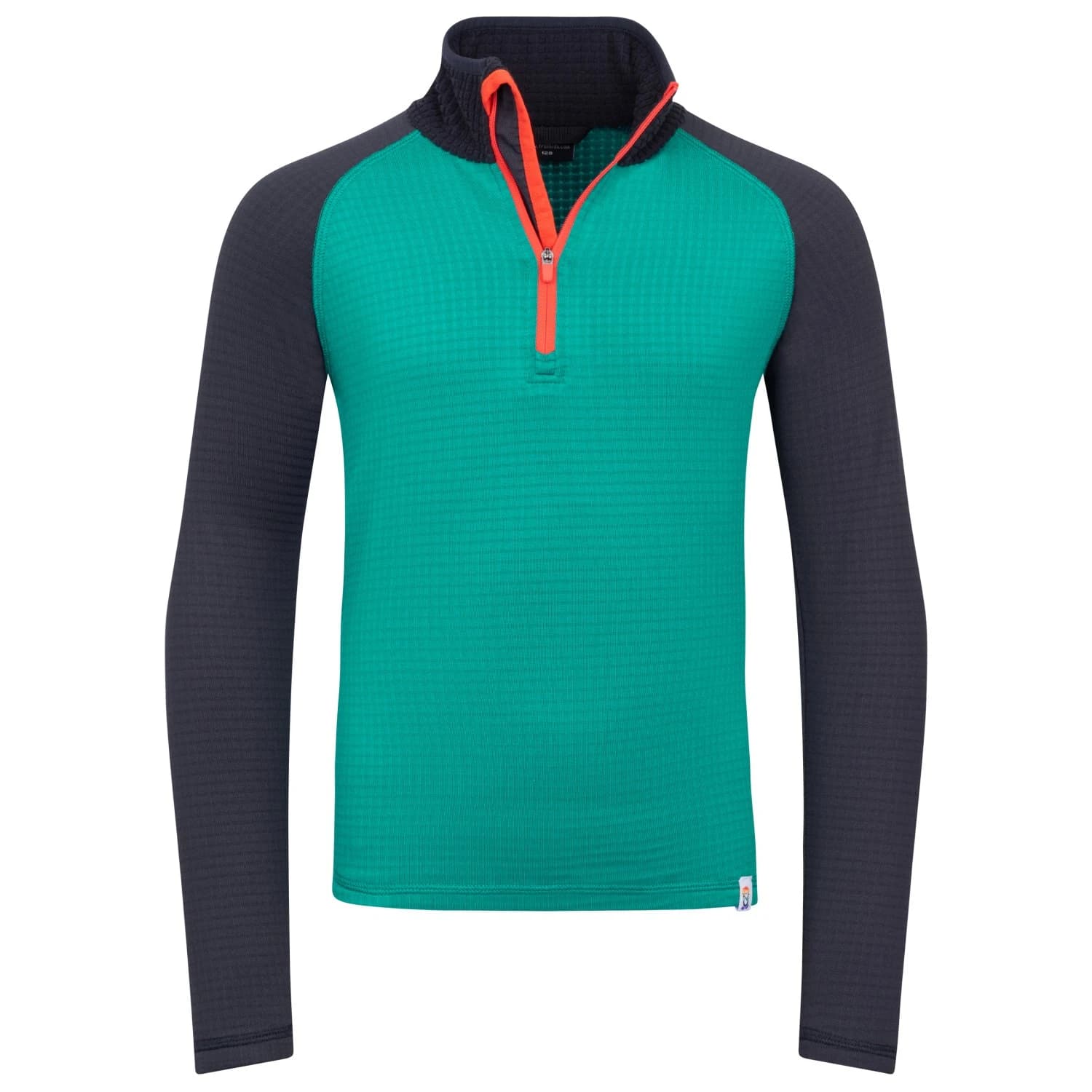 Детски поларен пуловер Trollkids Kid's Rauland Half Zip Fleece jumper - Dark Cyan / Black