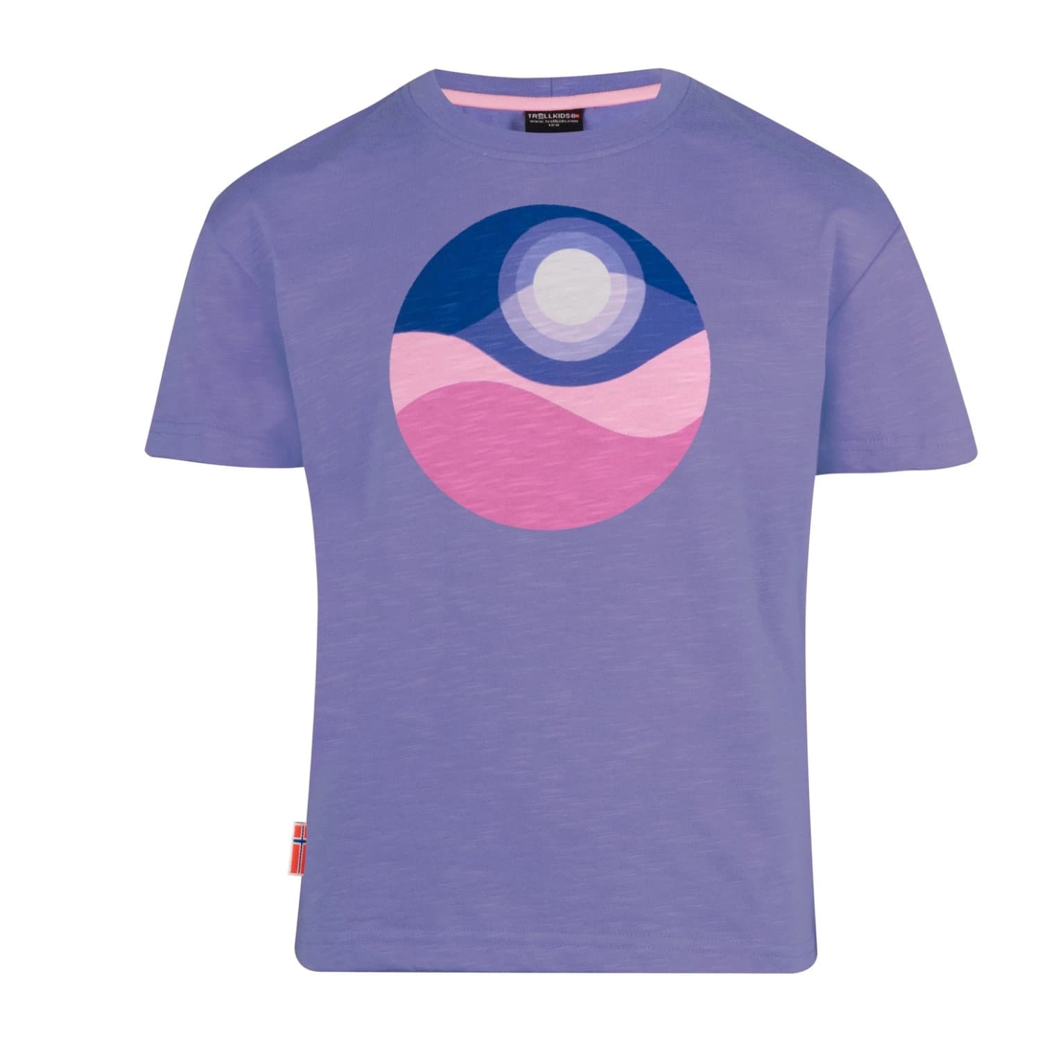 Детска тениска Trollkids Girl's Halsafjord T-Shirt - Lilac