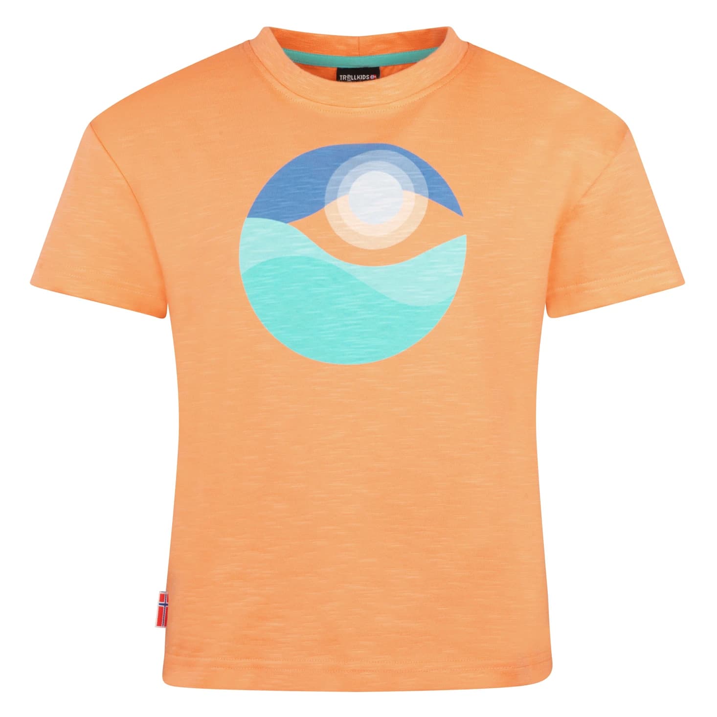 Детска тениска Trollkids Girl's Halsafjord T-Shirt - Coral Haze