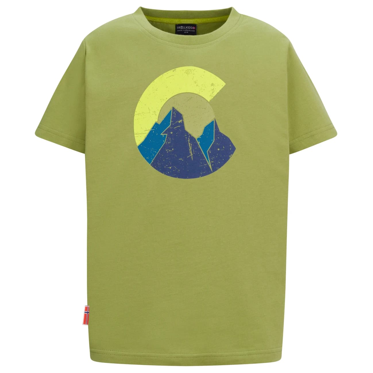 Детска тениска Trollkids Kid's Halsafjord T-Shirt - Kiwi