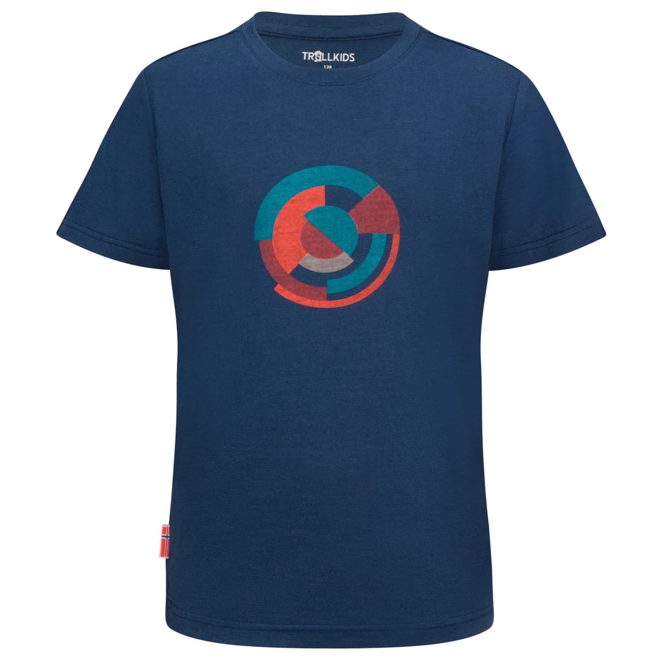 Детска мериносова блуза Trollkids Kid's Sandefjord T-Shirt XT-Shirt Merino shirt - Mystic Blue