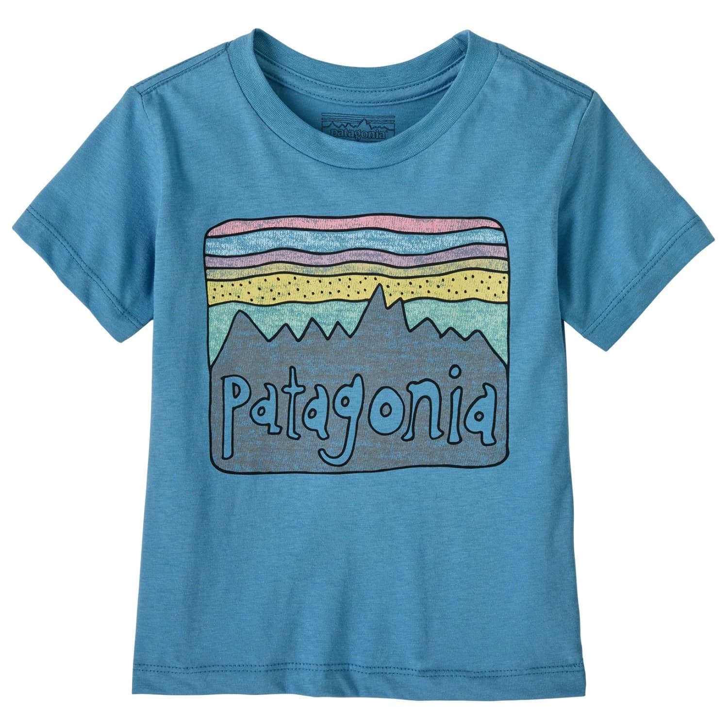 Тениска Patagonia Baby Fitz Roy Skies T-shirt - Shore Blue