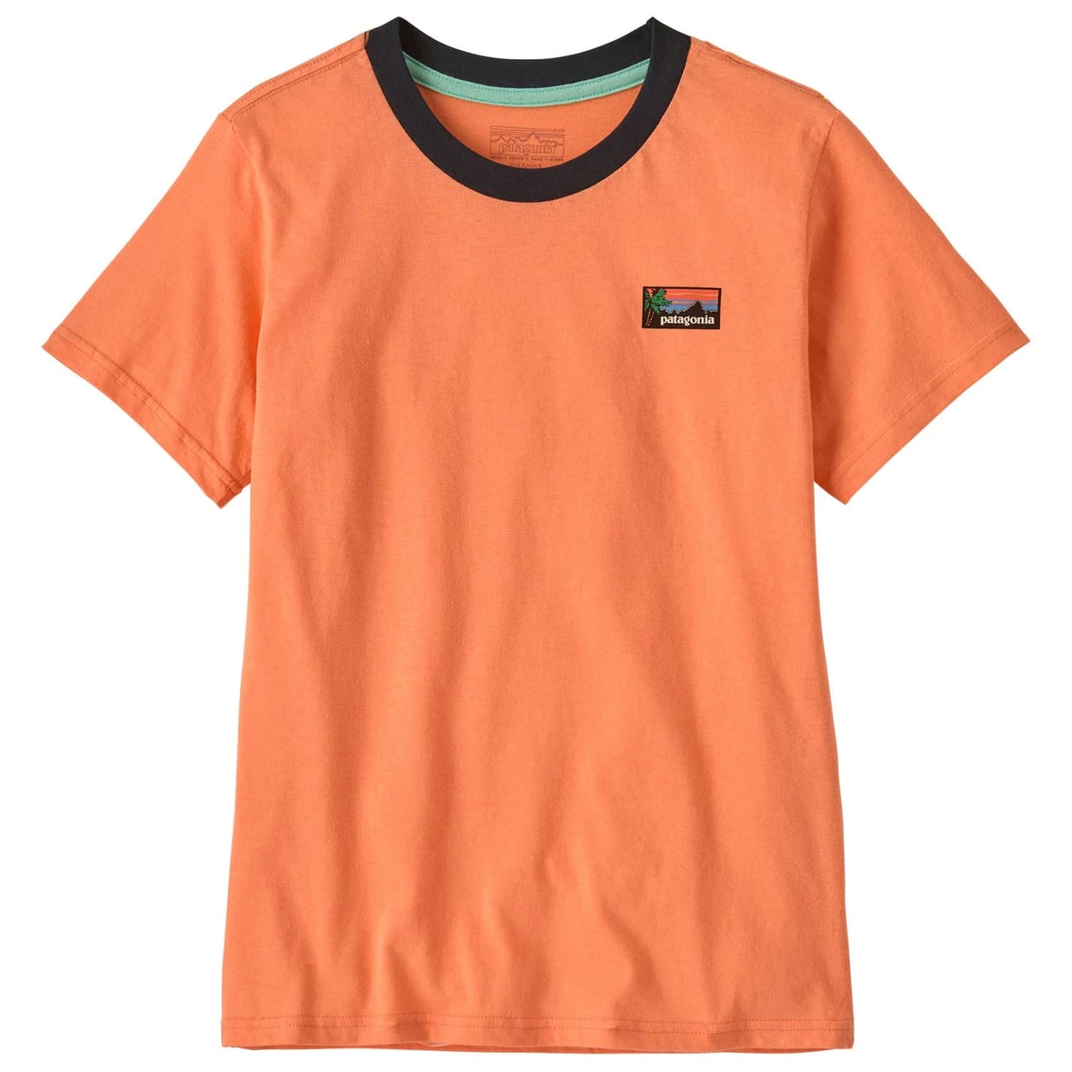Детска тениска Patagonia Kid's Graphic T-shirt - Tidal Threads: Peach Sherbet