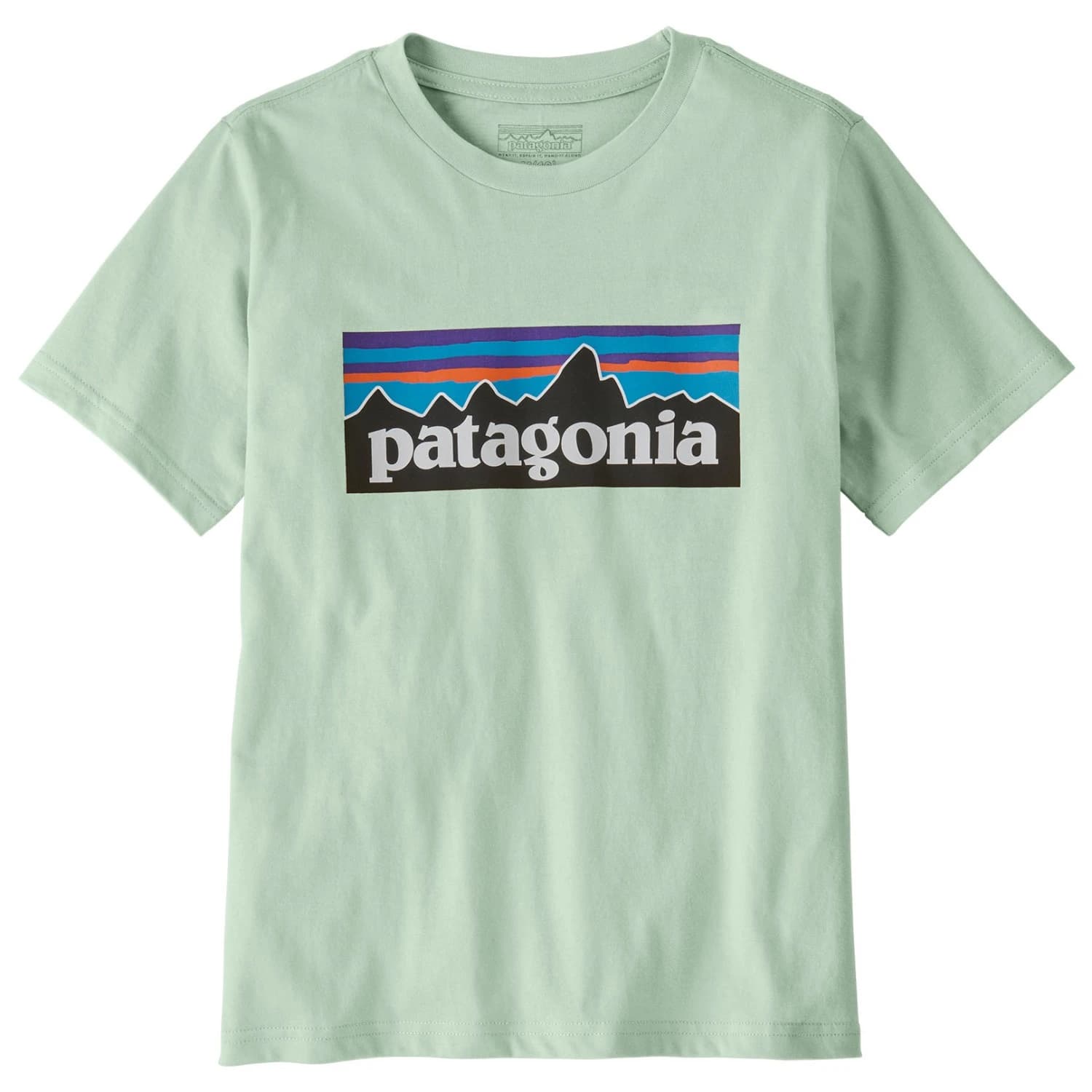 Детска тениска Patagonia Kid's P-6 Logo T-shirt - Thin Ice