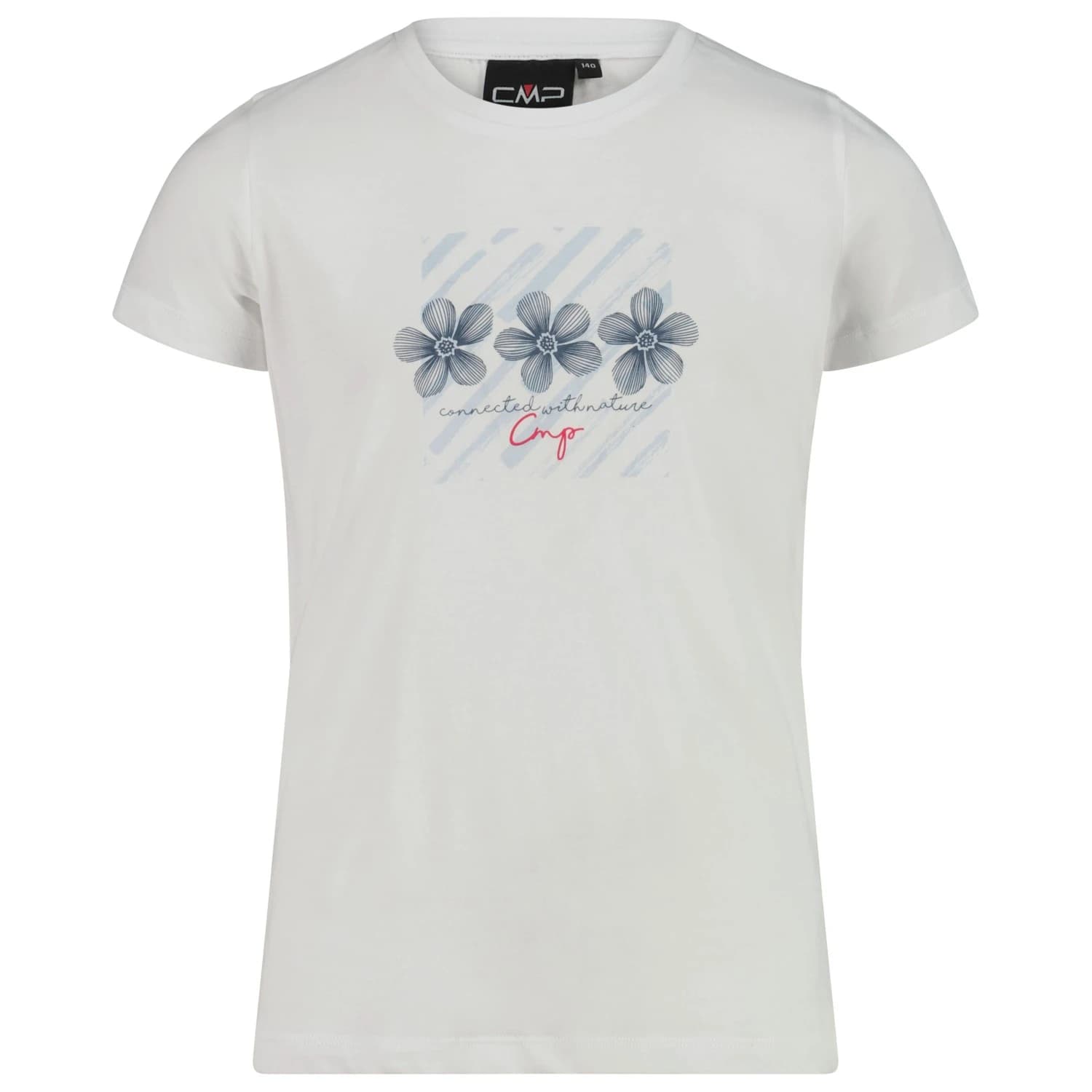 Тениска Cmp Girl's T-Shirt - Bianco / Sky Blue / Space / Magenta
