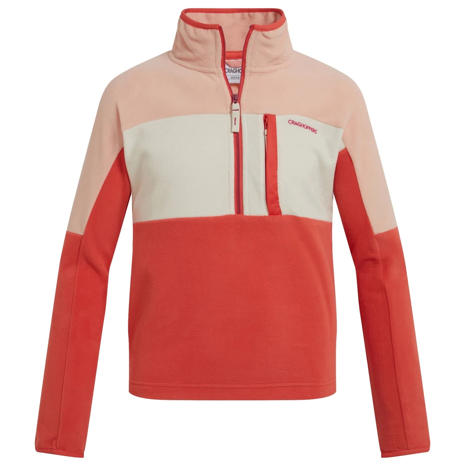 Детско поларено яке Craghoppers Kid's Bromley Fleecepullover Fleece jumper - Pink Peach / Deep Coral
