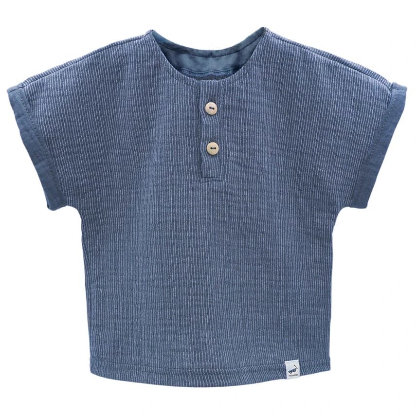 Тениска maximo Baby Boy's Hemd T-shirt - Oldindigo / White / Stripes