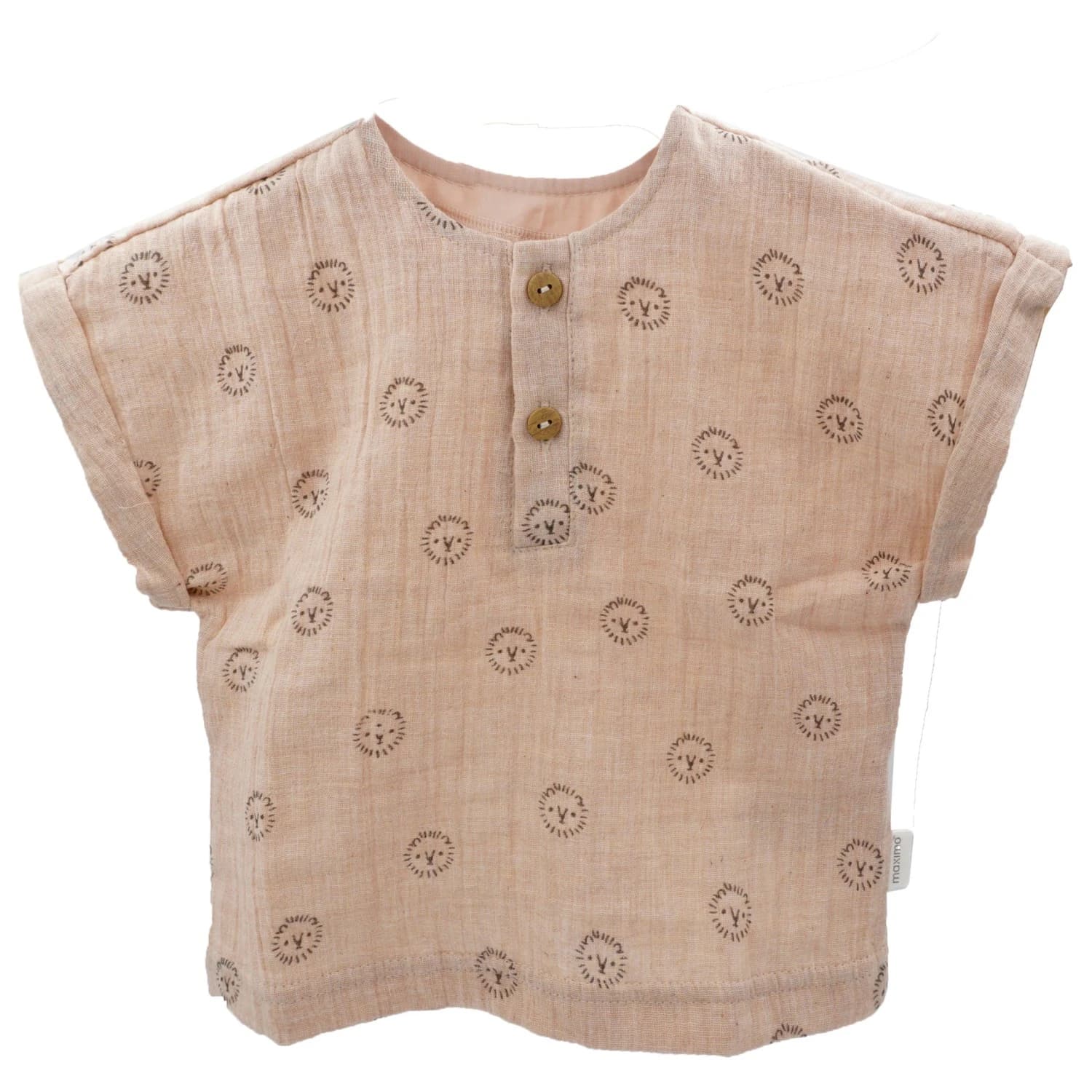 Тениска Maximo Baby Boy's Hemd T-shirt - Beige Melange / Lion