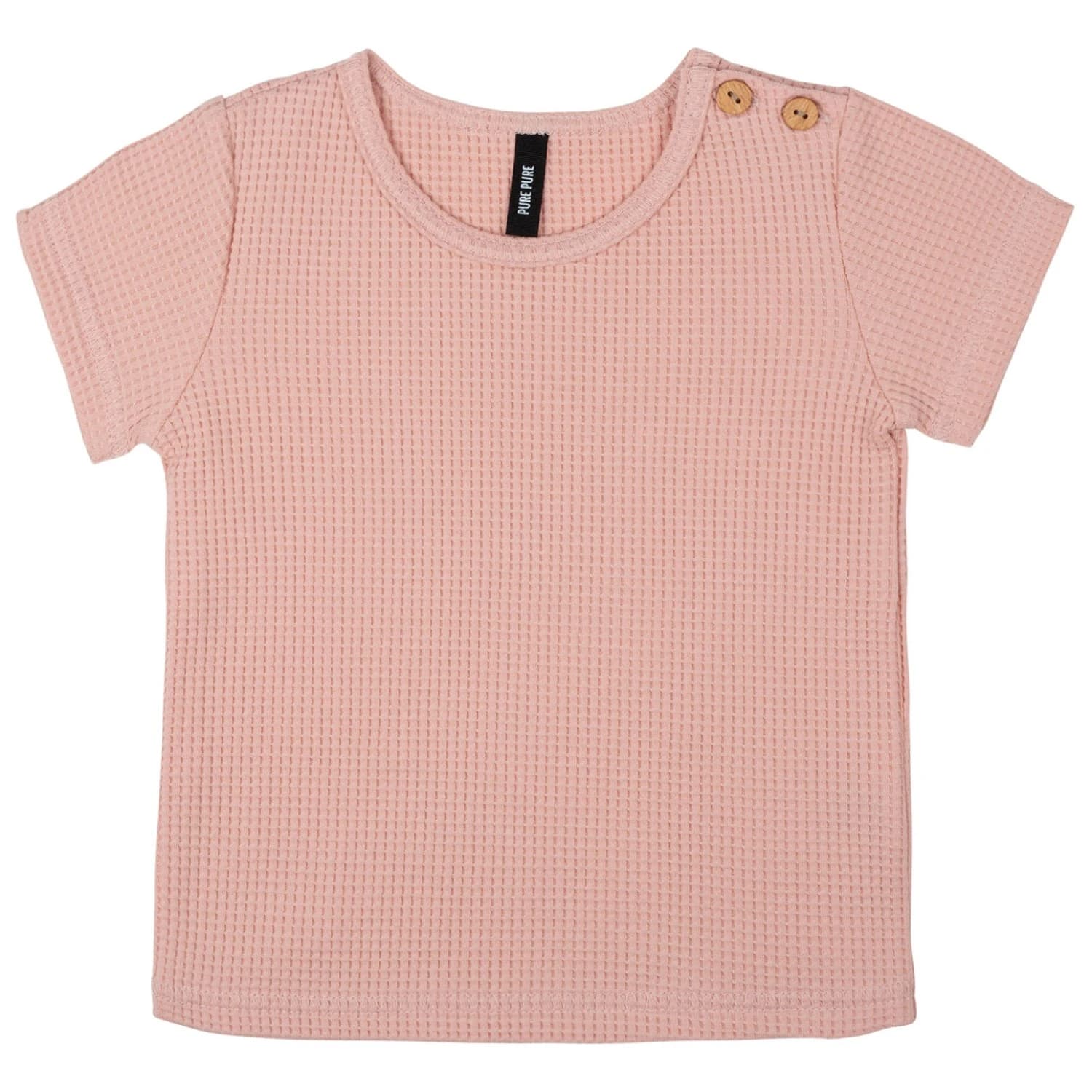 Тениска Pure pure Baby's T-Shirt Waffle T-shirt - Nude