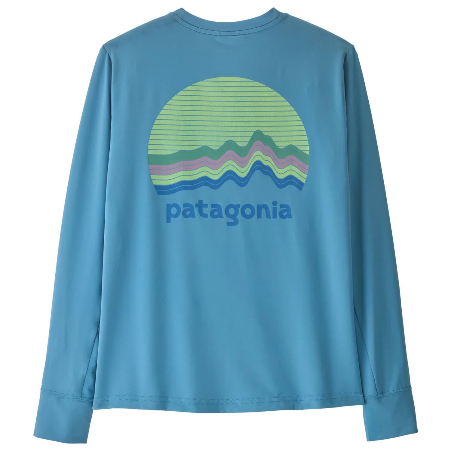 Детска спортна тениска Patagonia Kid's L/S Cap SW T-Shirt Sport shirt - Ridge Rise Moonlight: Shore Blue