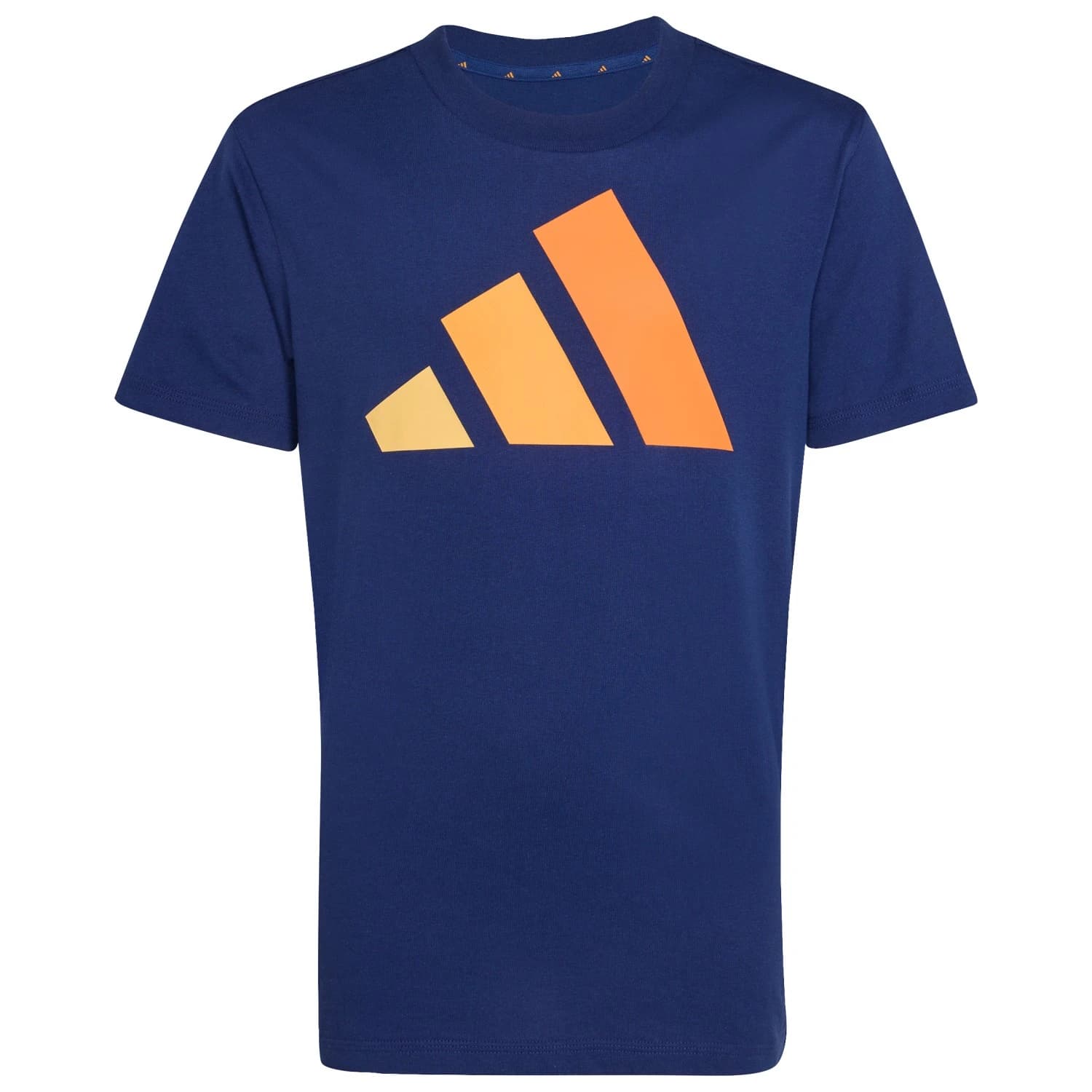 Детска тениска adidas Kid's Bold Tee 160 T-shirt - Dark Blue / Semi Ice Tangerine / Tangerine / Orange