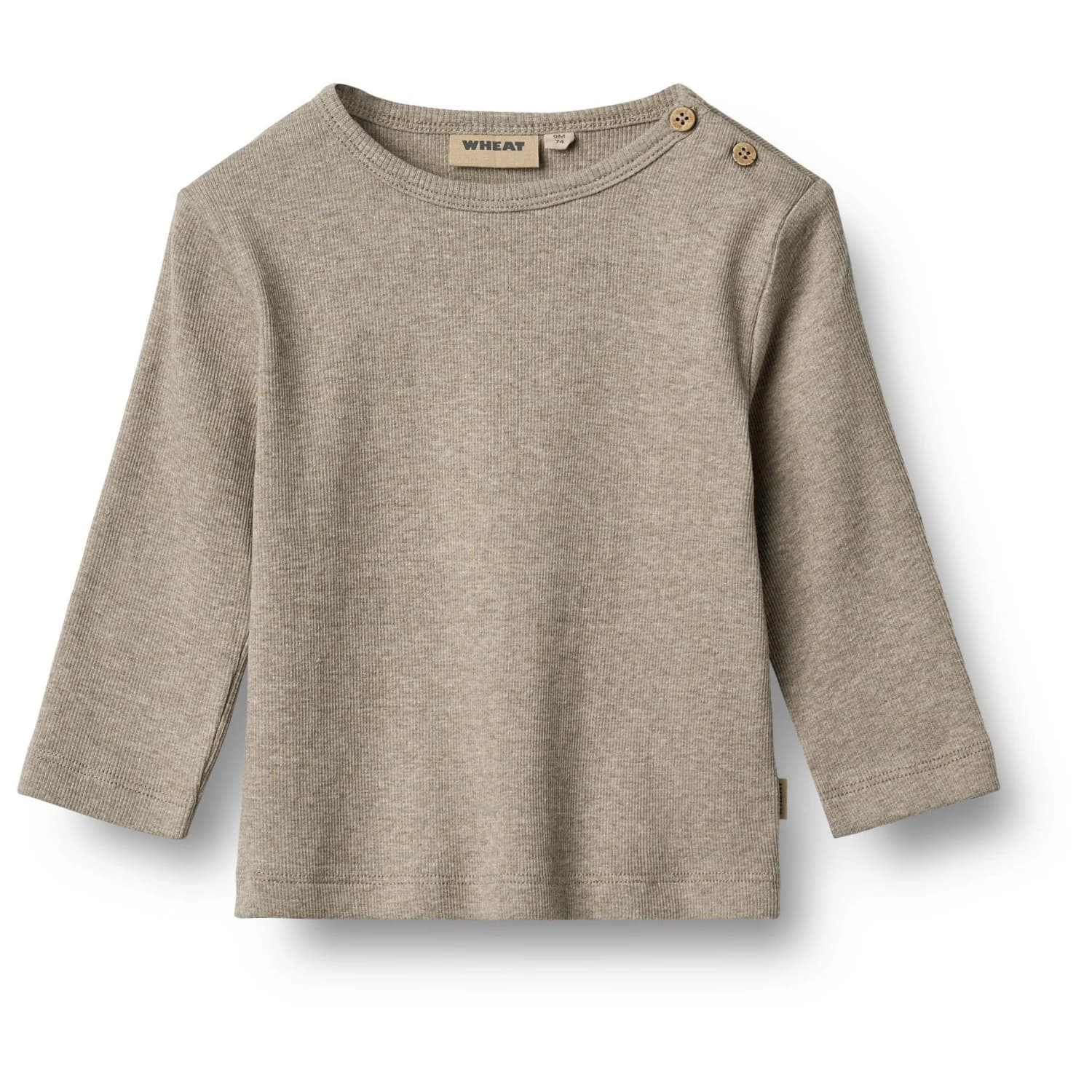 Детска блуза с дълъг ръкав Wheat Kid's Rib T-Shirt L/S Milo Longsleeve - Gravel Melange