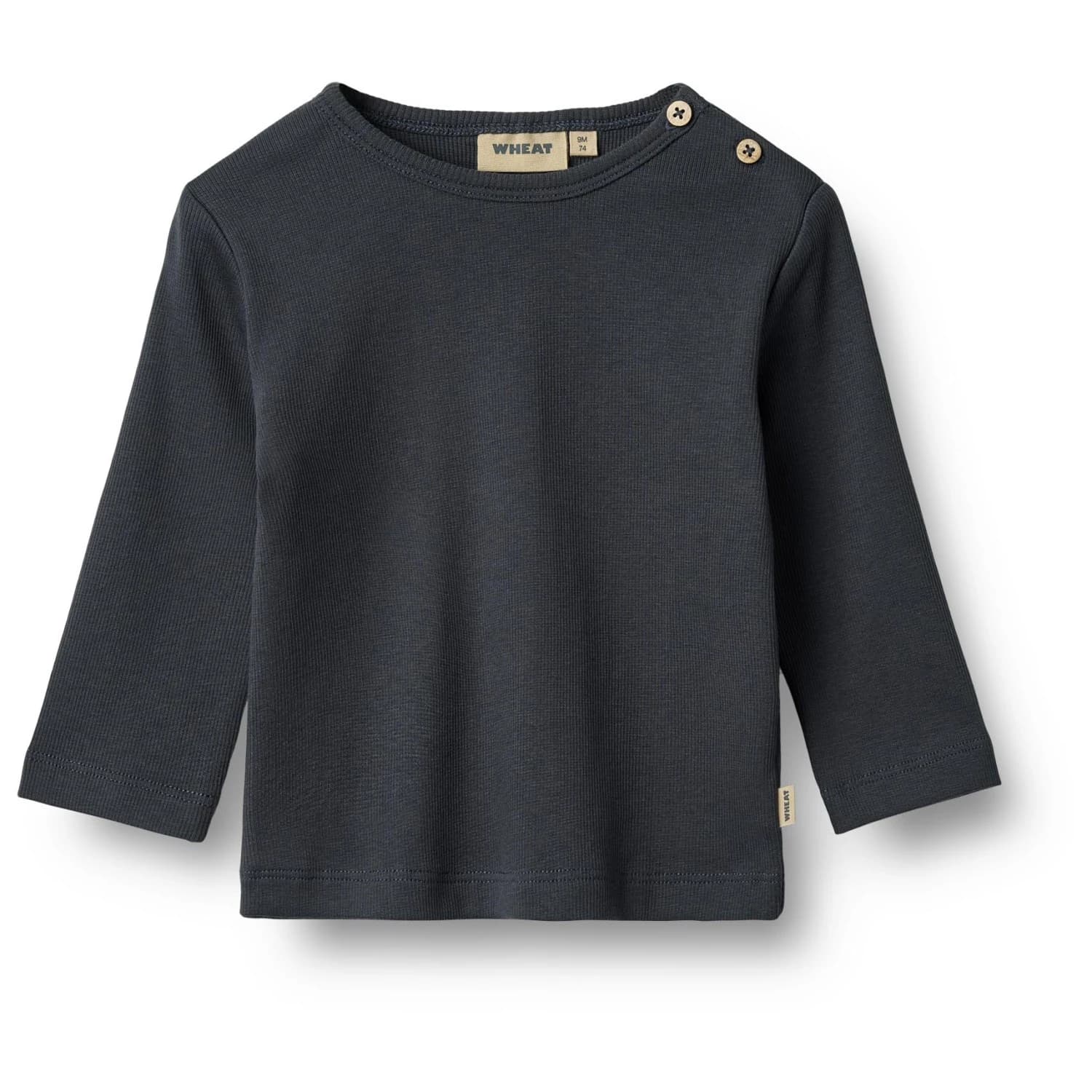 Детска блуза с дълъг ръкав WHEAT Kid's Rib T-Shirt L/S Milo Longsleeve - Navy