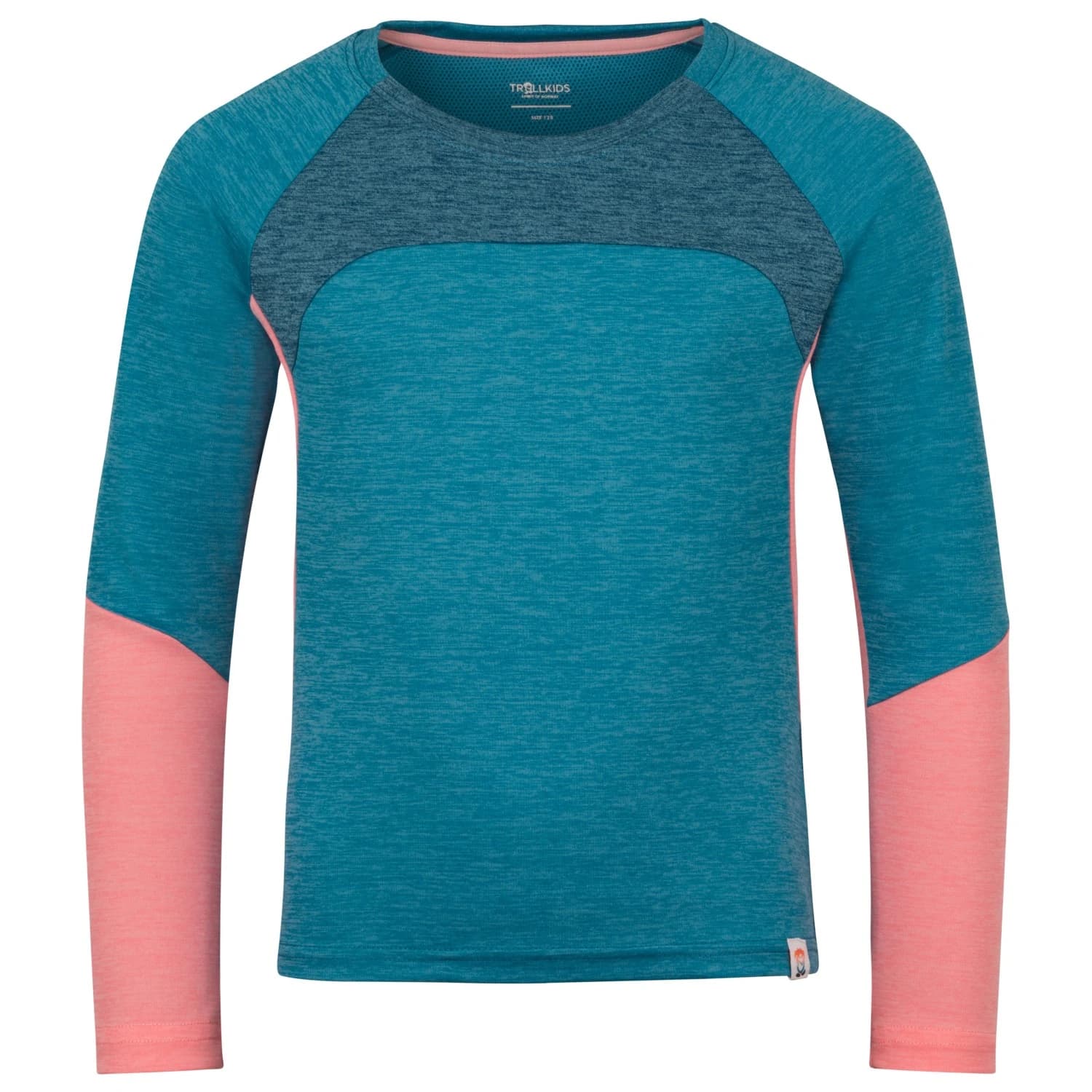 Детска спортна тениска Trollkids Girl's Seiland Longsleeve Sport shirt - Harbor Blue