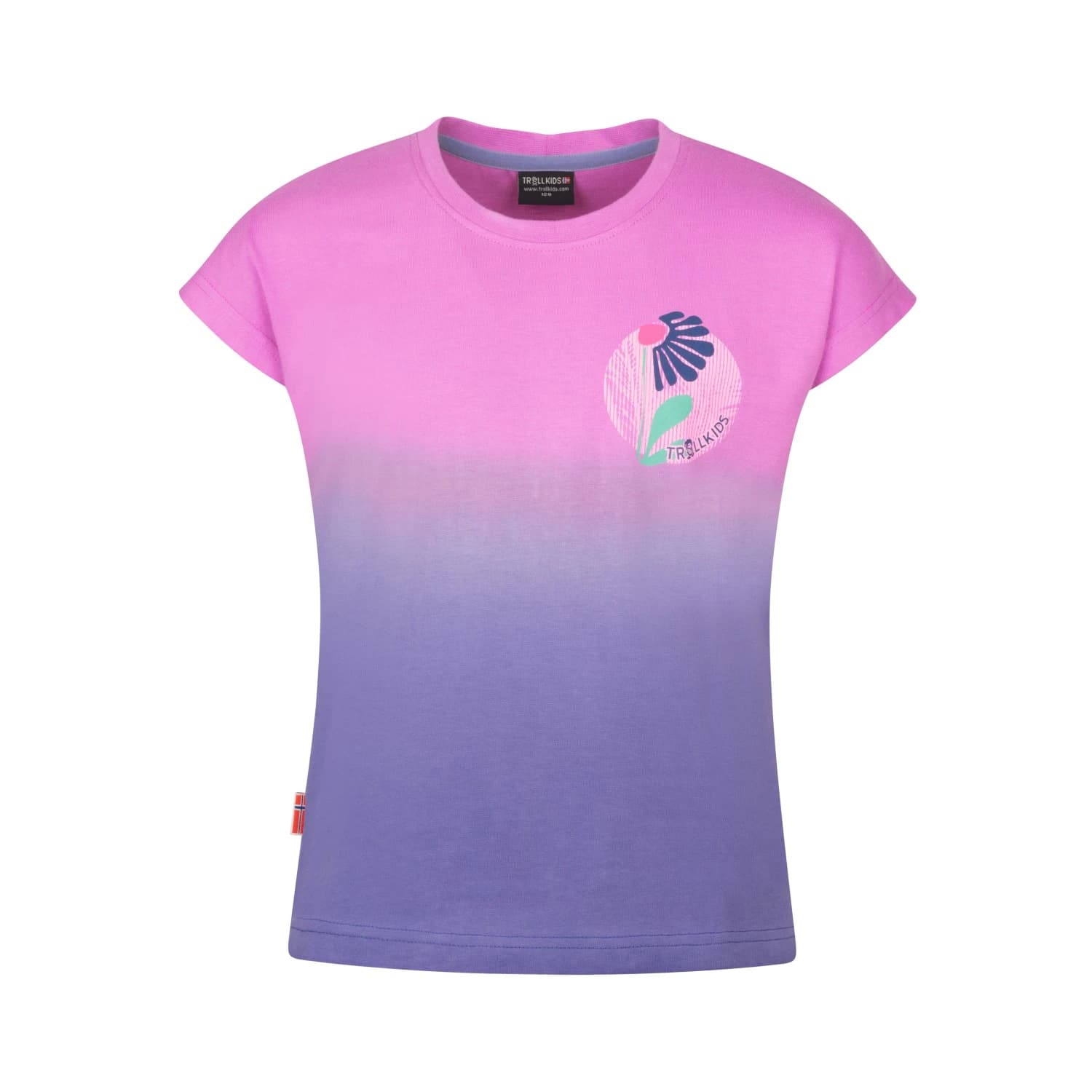 Детска тениска Trollkids Girl's Yttersand Beach T T-shirt - Mallow Pink / Lilac
