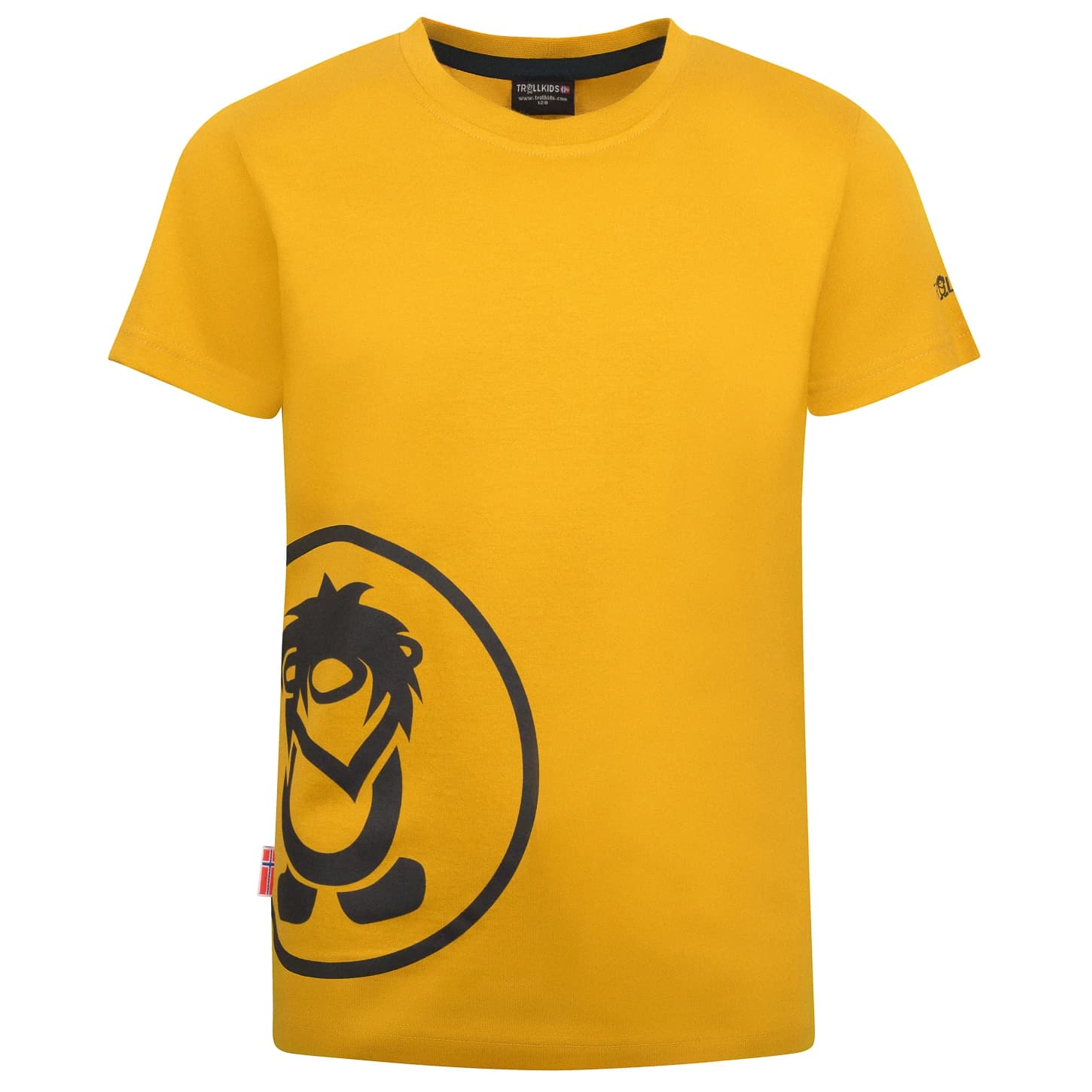 Детска тениска Trollkids Kid's Kroksand T T-shirt - Mustard / Black