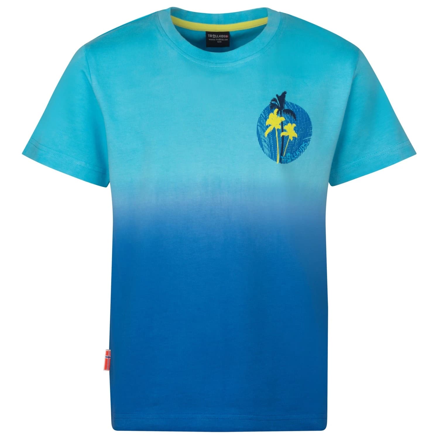Детска тениска Trollkids Kid's Yttersand Beach T T-shirt - Pool Blue / Alpine Blue