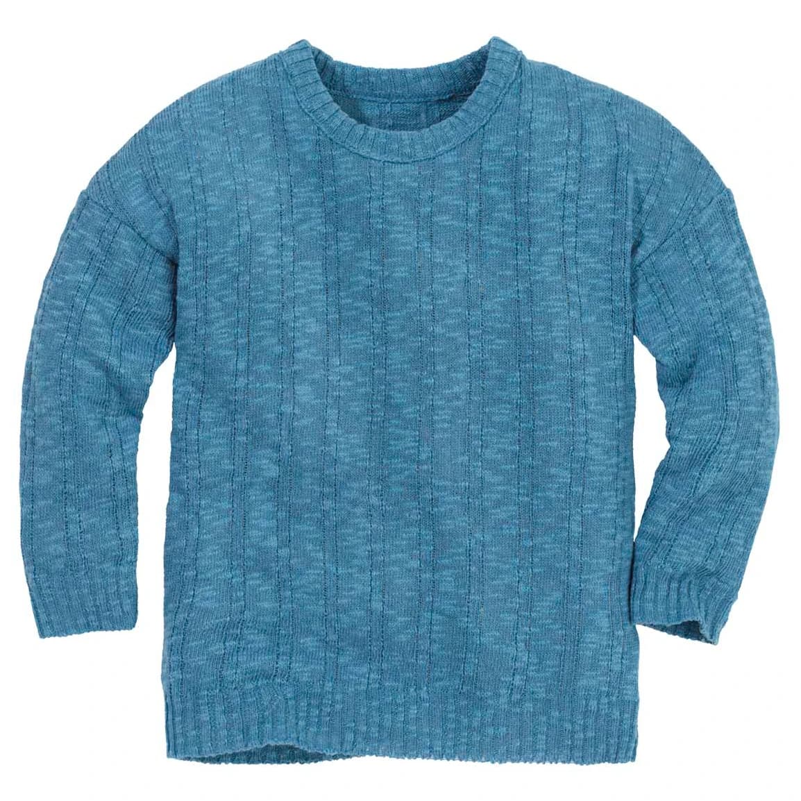 Детски пуловер disana Kids' Linen Jumper - Taubenblau