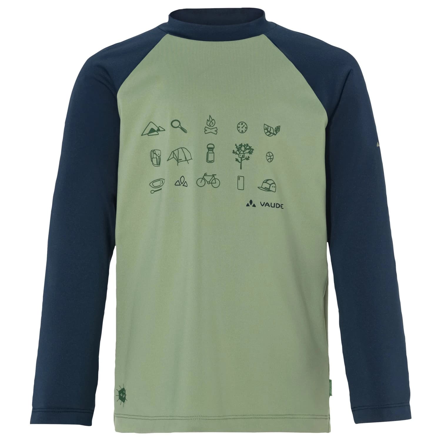 Детска спортна тениска Vaude Kid's Solaro L/S T-Shirt III Sport shirt - Willow Green
