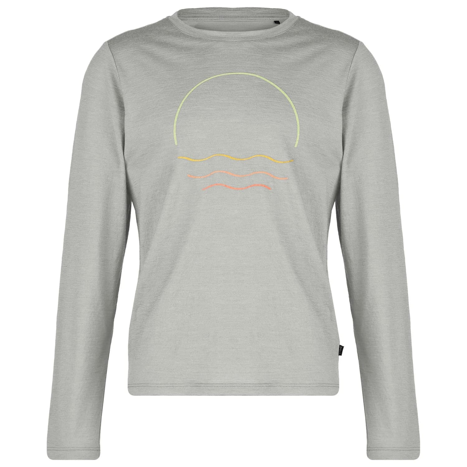Детска мериносова блуза Stoic Kid's Merino155 LaholmSt. Print L/S Merino shirt - Medium Grey / Melange