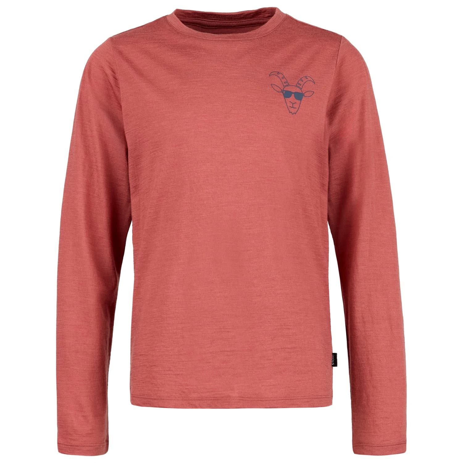 Детска мериносова блуза Stoic Kid's Merino155 LaholmSt. Print L/S Merino shirt - Spice Red