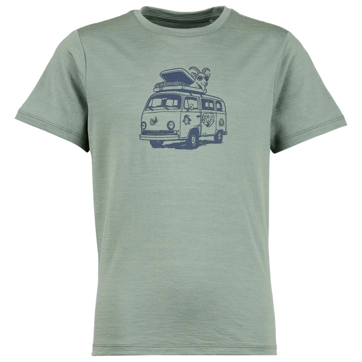Детска мериносова блуза Stoic Kids Merino155 LaholmSt. Print T-Shirt Merino shirt - Agave Green