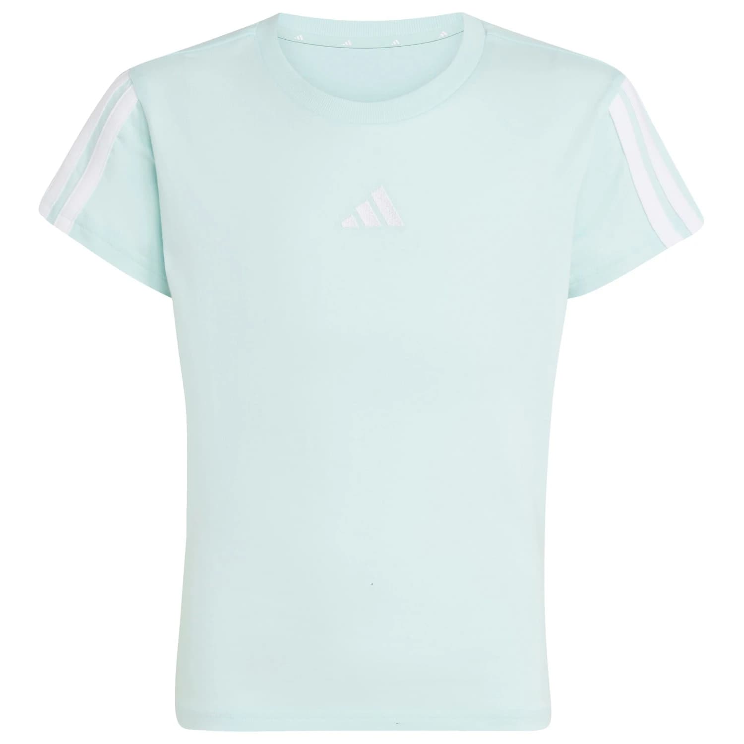 Тениска adidas Girl's 3-Stripes Tee T-shirt - Halo Mint / White