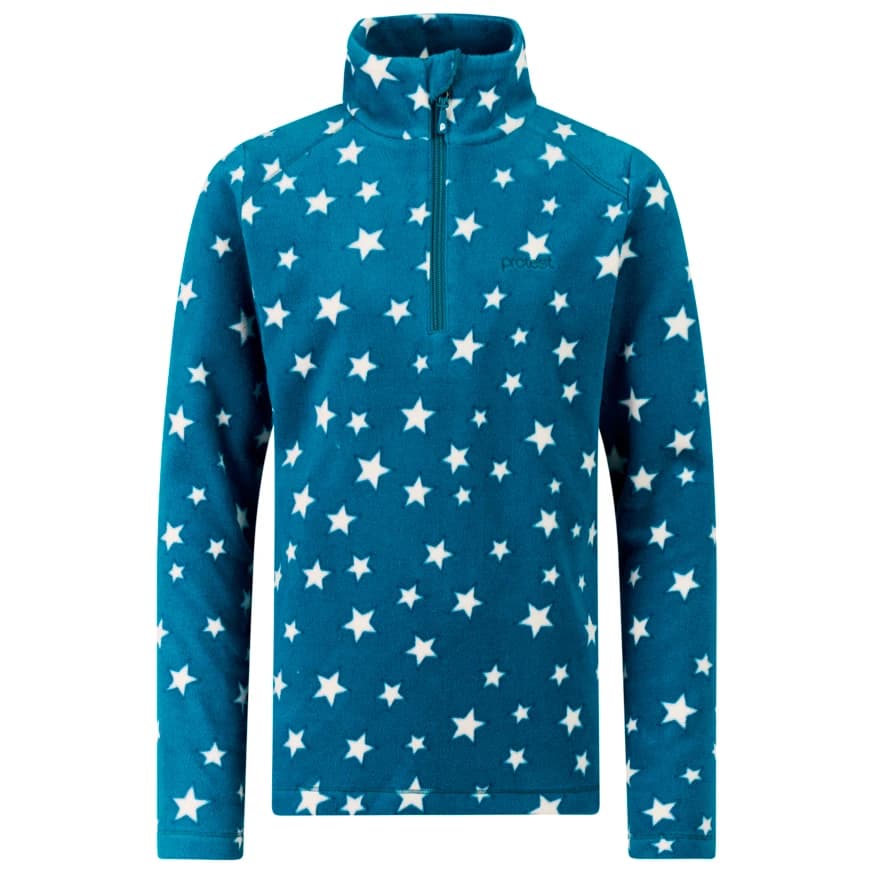 Детски поларен пуловер Protest Kid's PRTRemissy 1/4 Zip Active Top Fleece jumper - Tempted Blue
