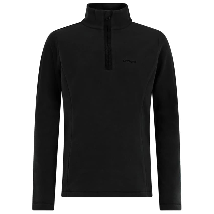 Детски поларен пуловер Protest Kid's PRTRemutey 1/4 Zip Active Top Fleece jumper - True Black